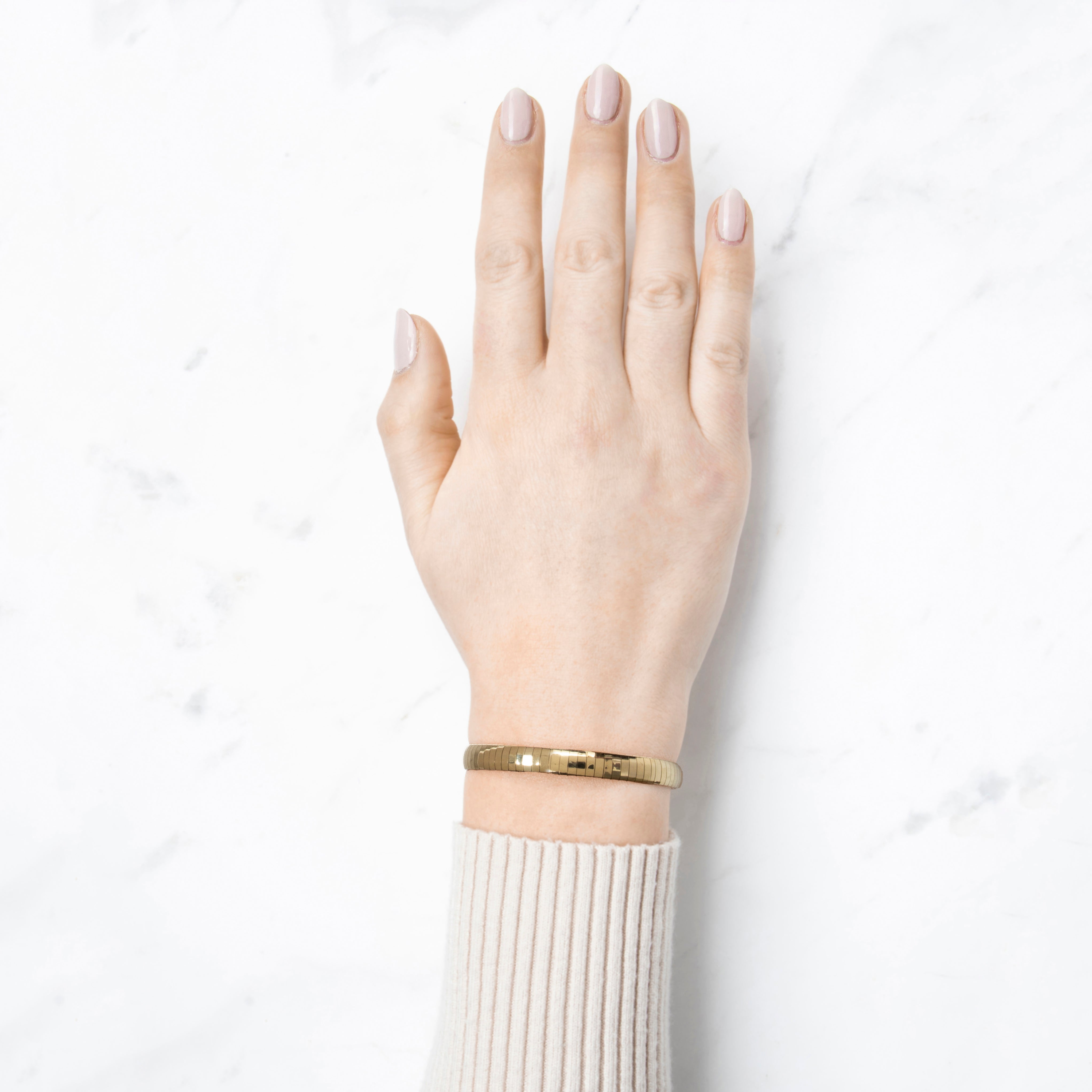 Vintage Italian 14k Yellow Gold Omega Chain Bracelet 6.25、mySite、hinf8tx79