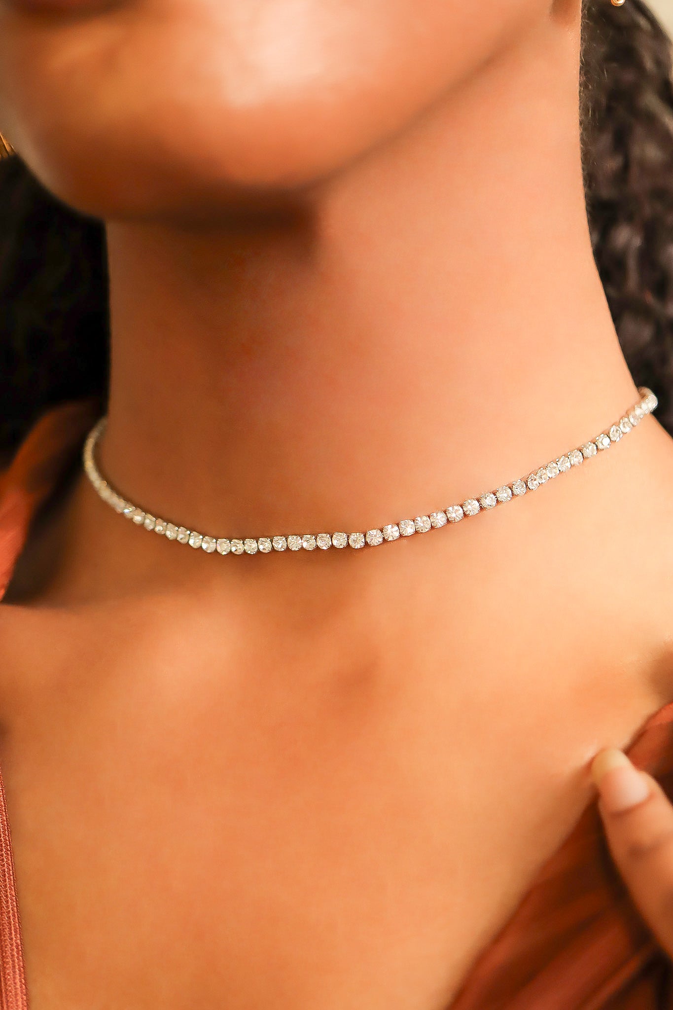 Stainless Steel CZ Tennis Chain Necklace / TNN0001、mySite、dreamappss