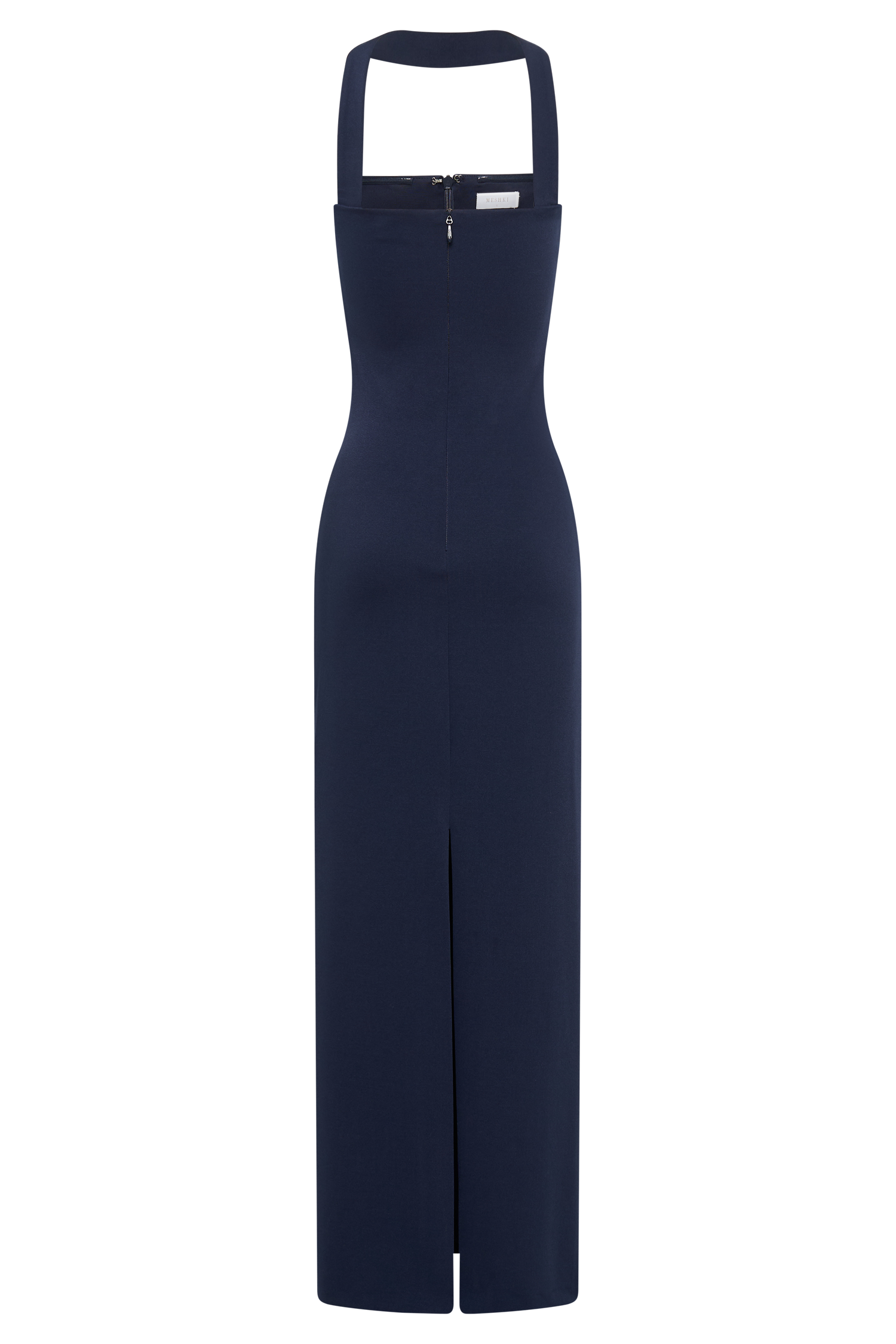 Amelita Suiting Halter Midi Dress - Navy、mySite、solidvoid