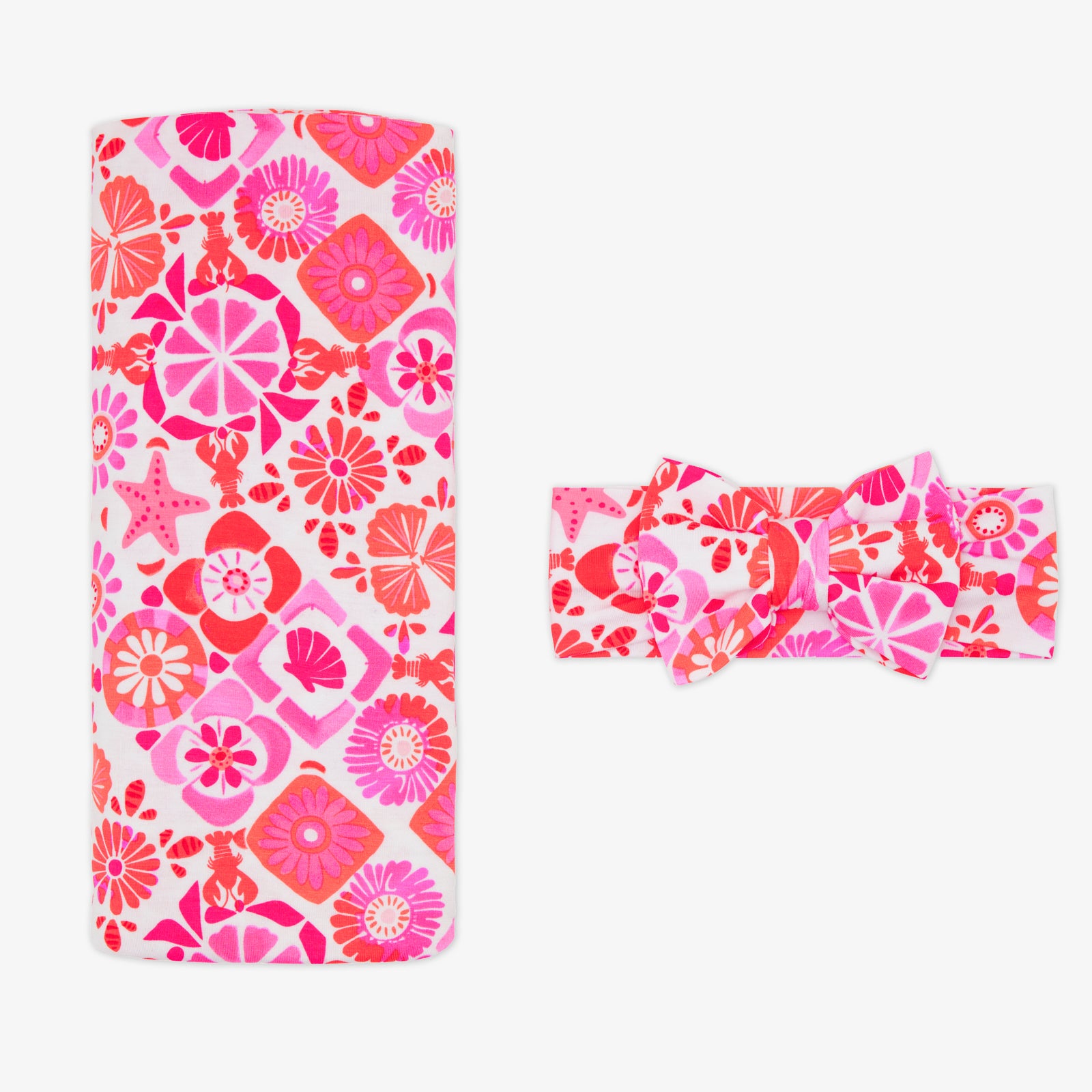  Coastal Gems Swaddle & Luxe Bow Headband Set、mySite、layawaytickets