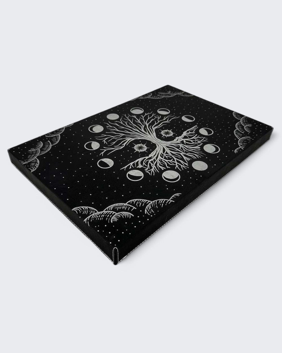 Black Leatherette Tree of Life & Moon Phases Wall Hanging – A Symbol of Our Journey and Interconnectedness、mySite、topwebapps