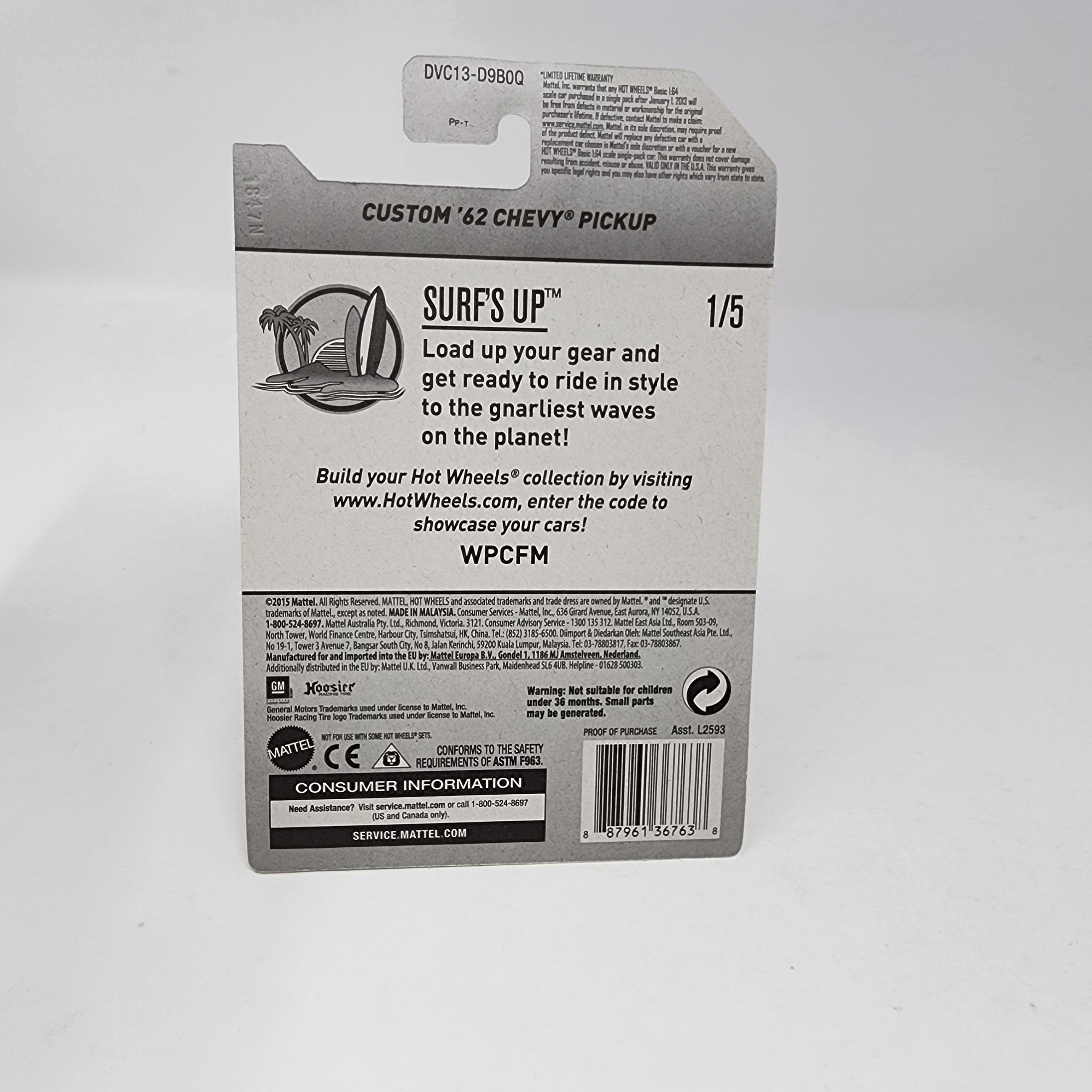 Custom '62 Chevy Pickup * WHITE * Hot Wheels 2017 w/ Factory Holo、mySite、hgirdovlk