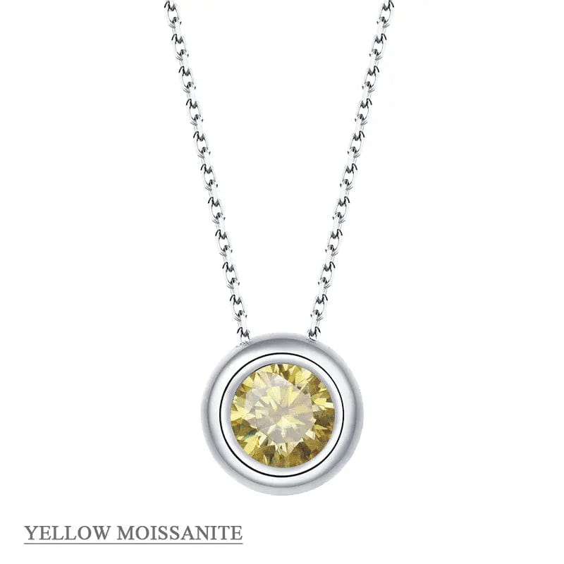 Moissanite 1ct Colored GRA Bezel Set Jewelry 925 Sterling Silver Lasting Beauty Plating、mySite、g9winljtr