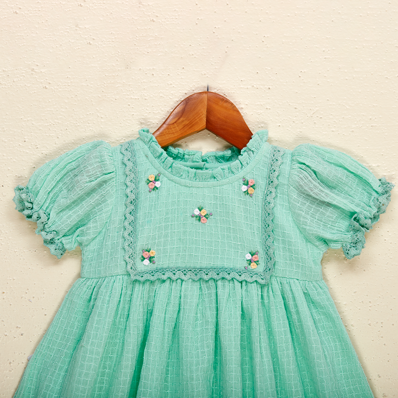 Cotton Dress For Girls | Printed | Mint Green、mySite、camillekostekn