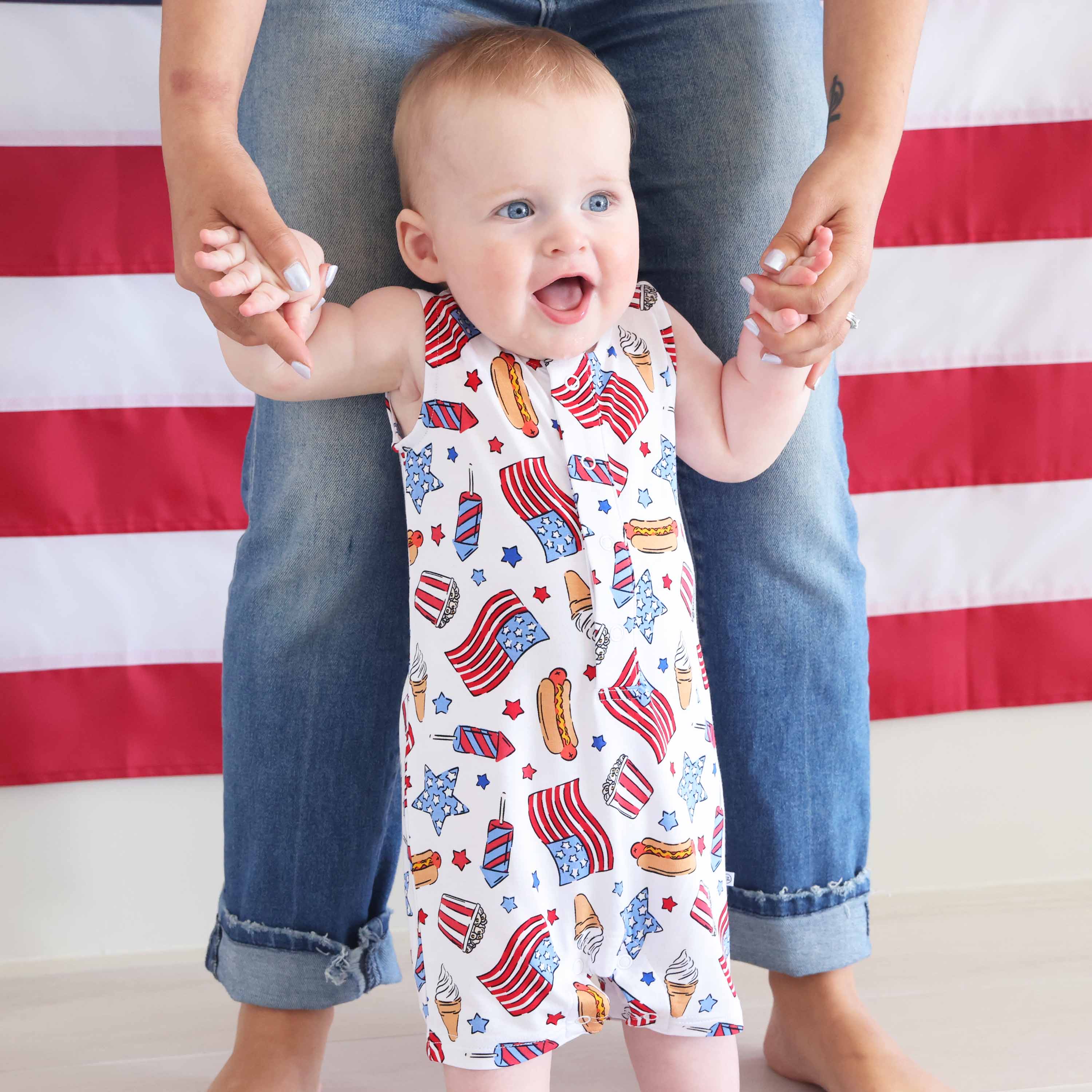  Sleeveless Snap Romper | Party in the USA Fireworks、mySite、layawaytickets