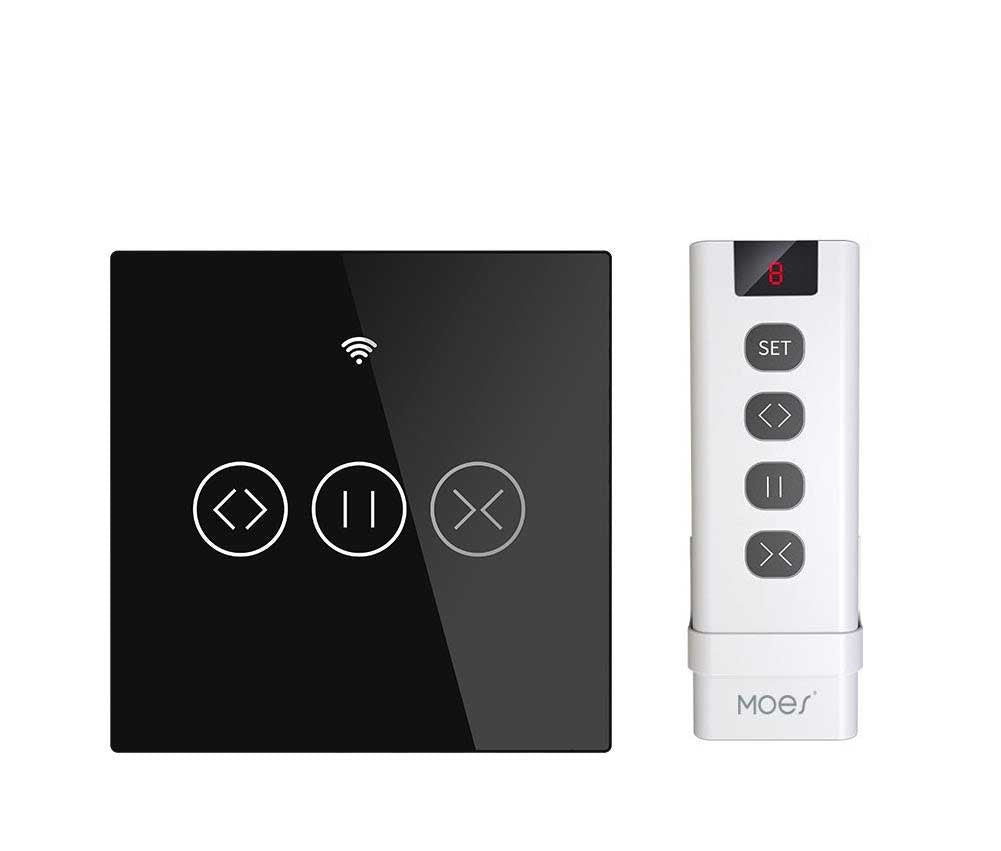 MOES ZigBee Curtain Switch Smart Touch RF Roller Blinds Shutter Switch EU、mySite、fannypackpong