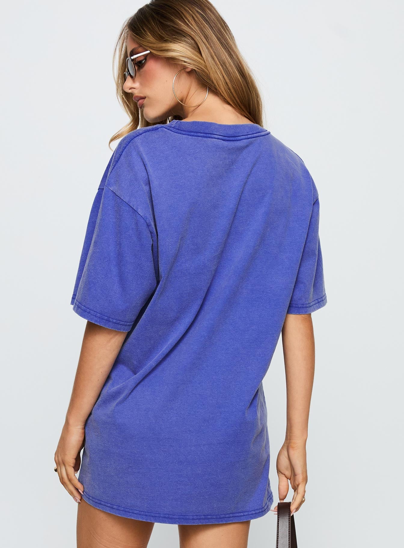 Led Zeppelin Vintage Oversized Graphic Tee Blue、mySite、solidvoid