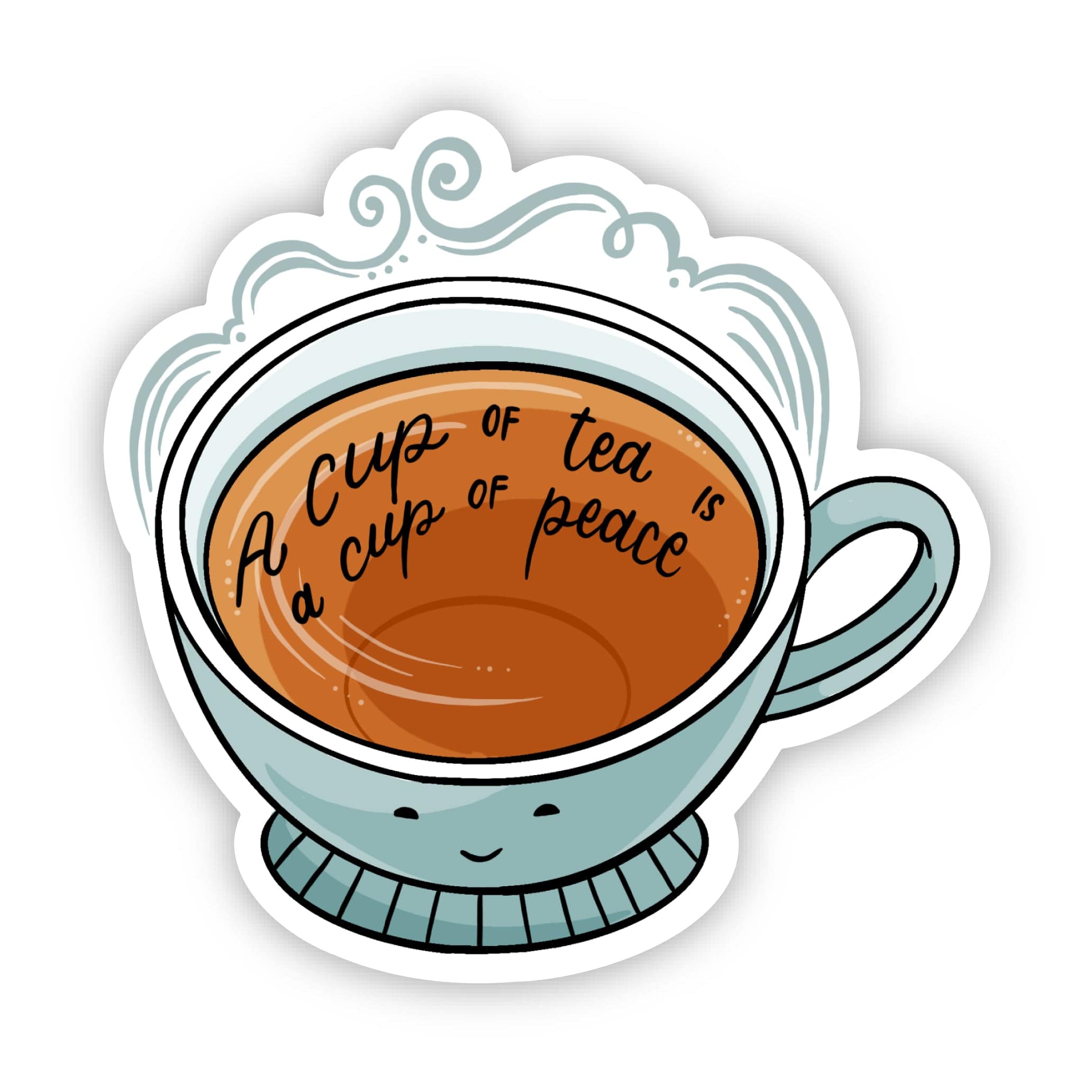  A cup of tea is a cup of peace Zen Tea Sticker、mySite、ghnorth