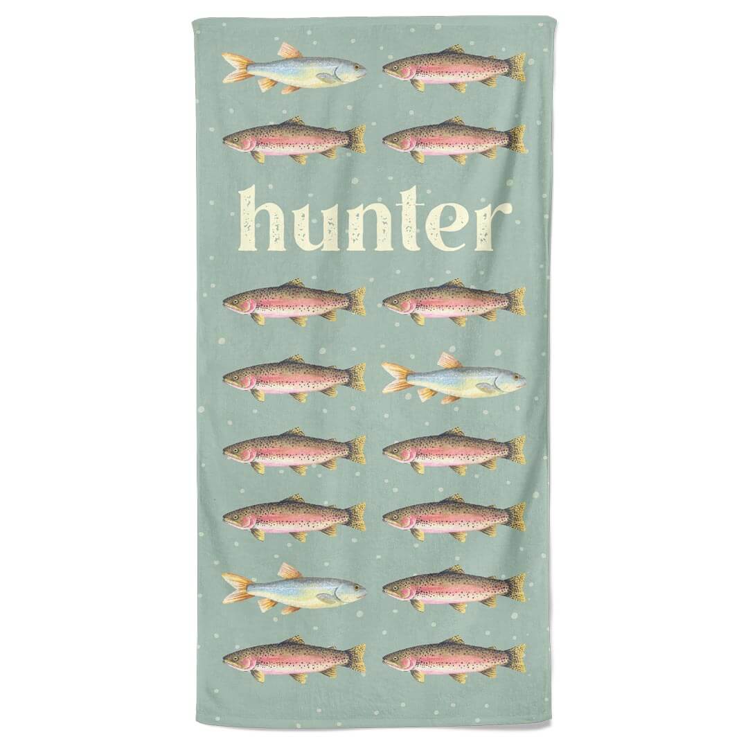  Freshwater Friends Personalized Kids Beach Towel、mySite、layawaytickets
