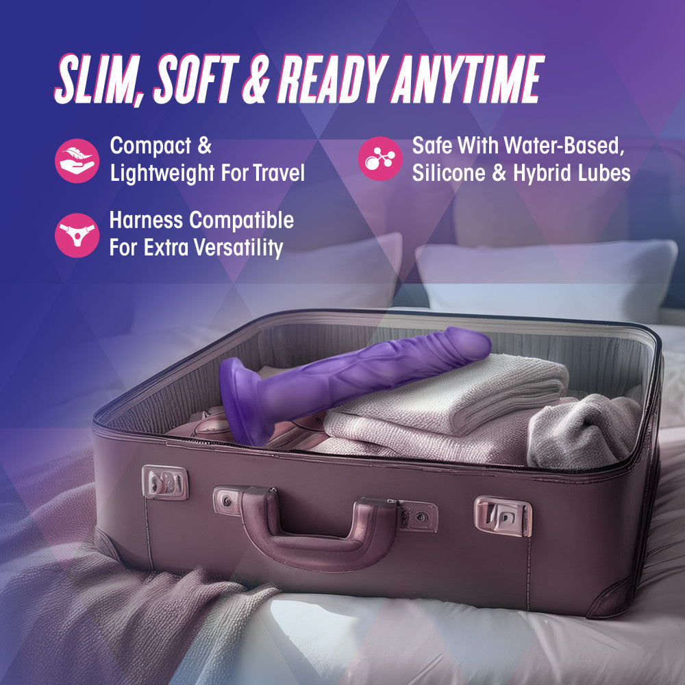 Naturally Yours By Blush® | Realistic Purple 5.75-Inch Long Dildo With Suction Cup Base、mySite、bottomscart