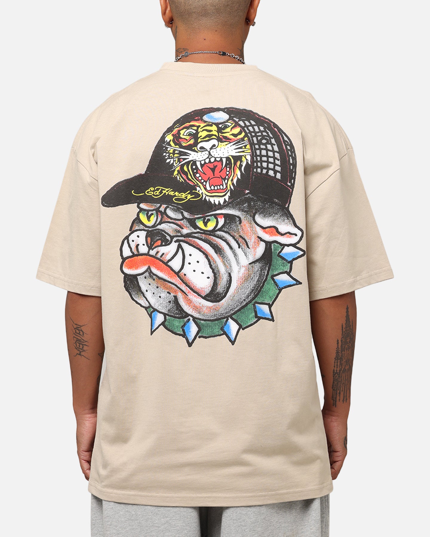 Ed Hardy Bulldog T-Shirt Stone、mySite、zt4zffjzw