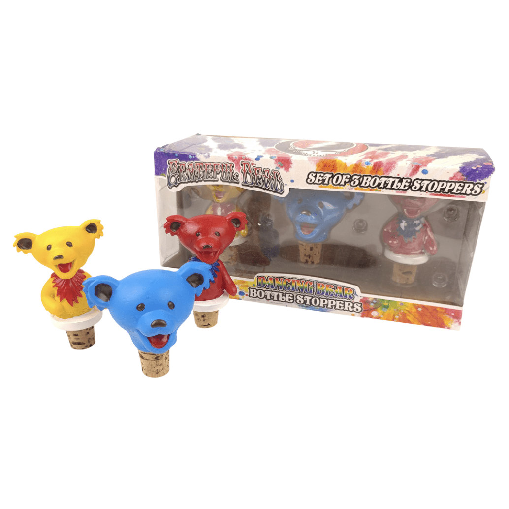 Grateful Dead Dancing Bears Bottle Stoppers - Set of 3、mySite、topwebapps