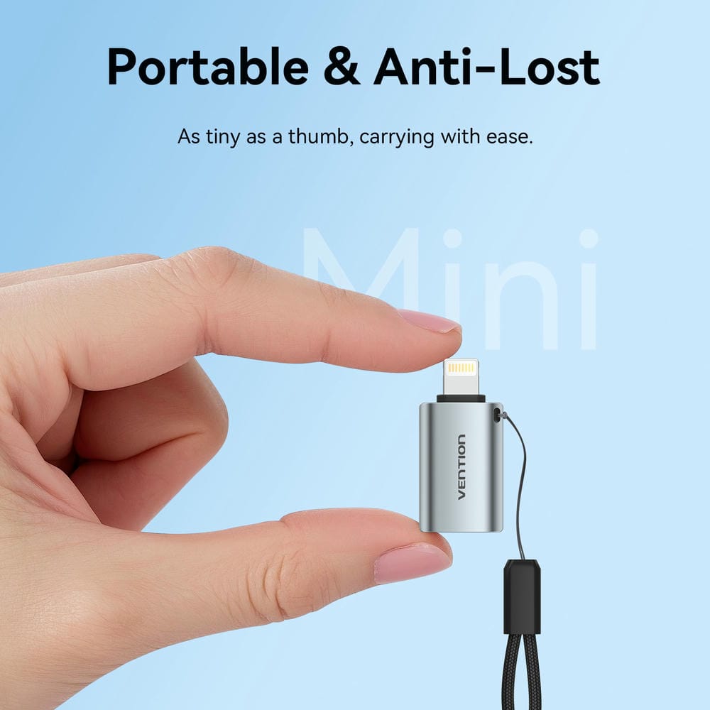 Vention USB-A Female to Lightning Male OTG Adapter、mySite、fannypackpong