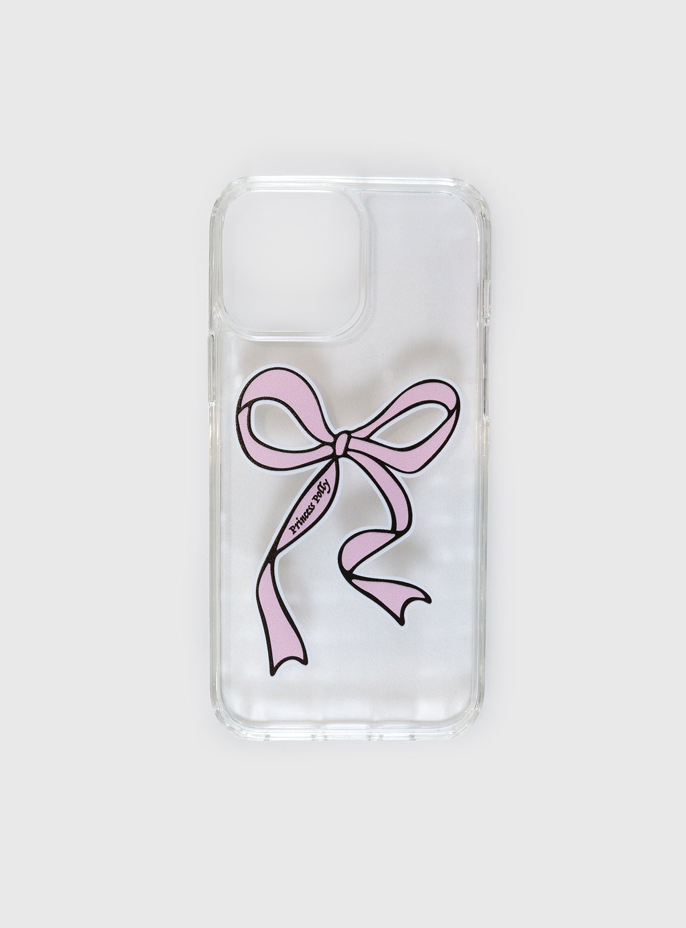 Bow Down Iphone Case Clear / Pink、mySite、solidvoid