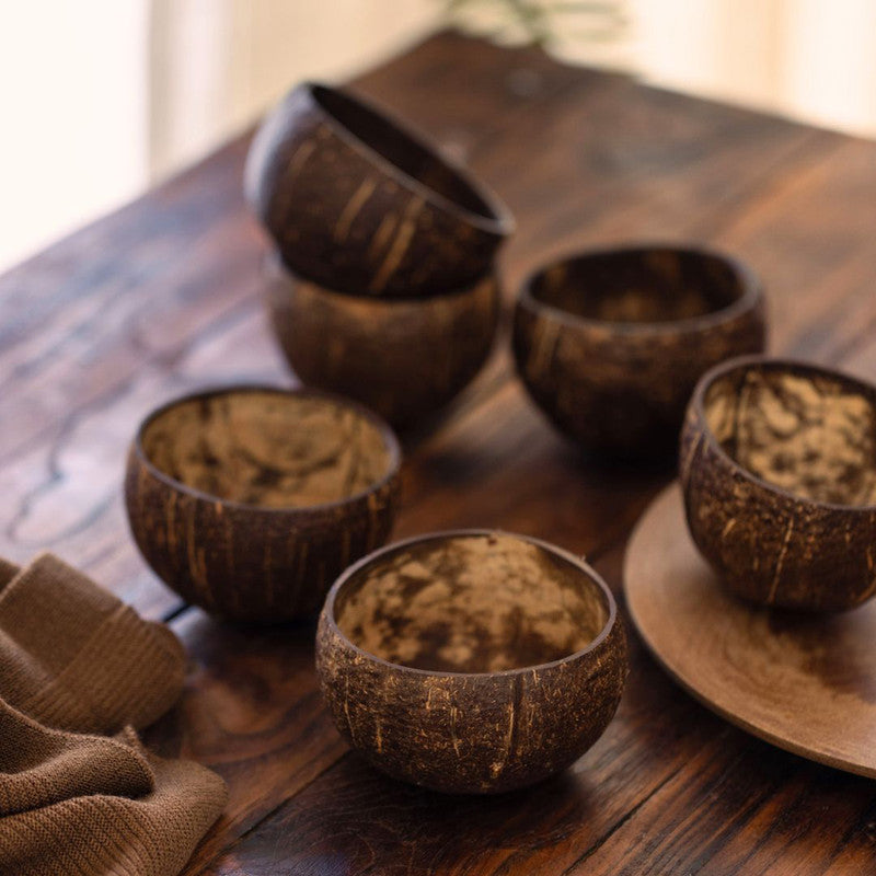 Coconut Bowl | Brown | Set of 6 | 350 ml、mySite、camillekostekn