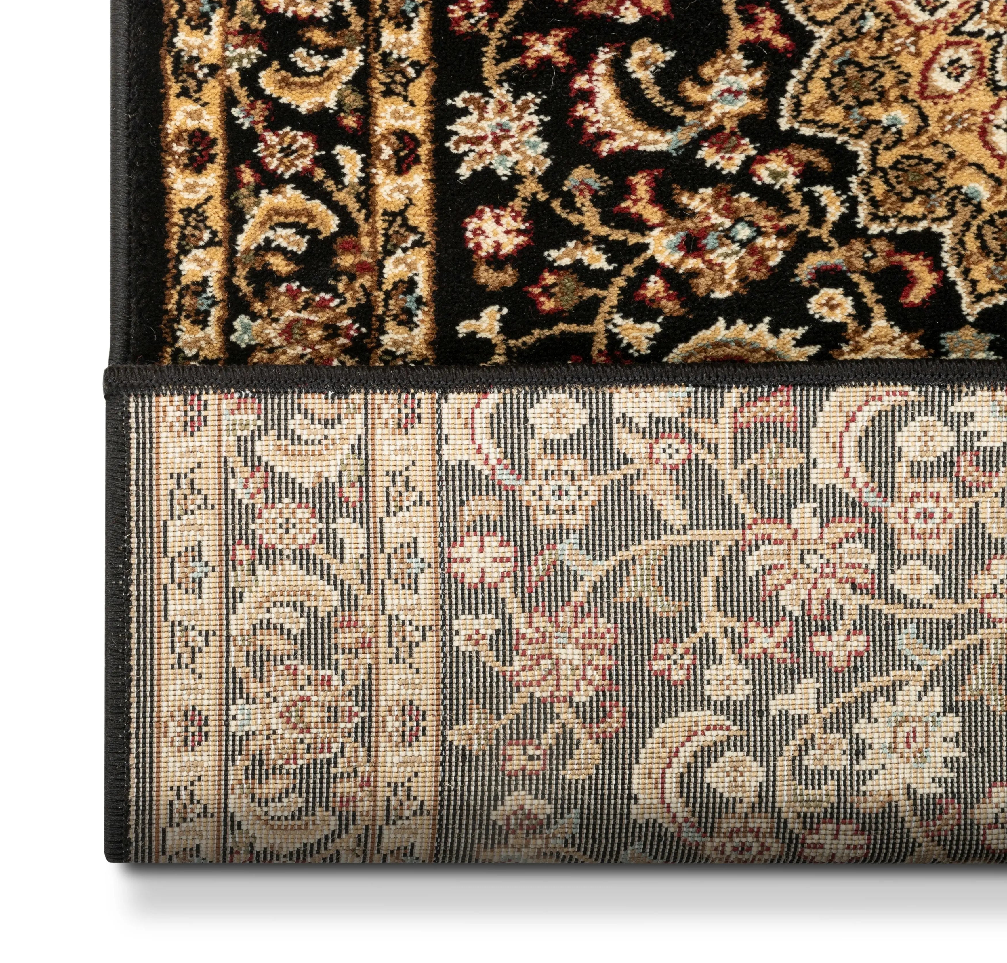 Aviva Custom Size Runner Traditional Black Choose Your Width x Choose Your Length Hallway Runner Rug、mySite、gigharbornorthrealestate