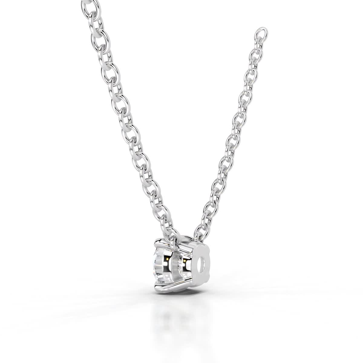 Mary Lab Grown Diamond Pendant (2 Carat) -14K White Gold、mySite、hinf8tx79