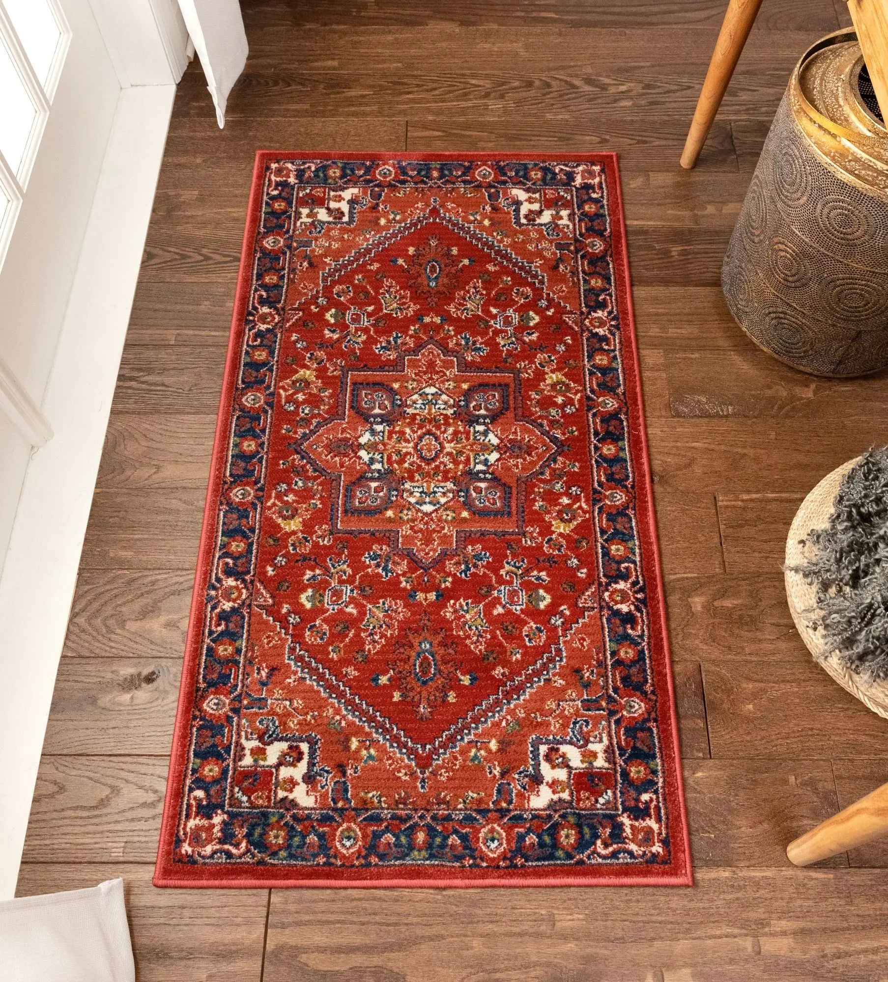 Jackie Crimson Traditional Medallion Tribal Rug、mySite、gigharbornorthrealestate