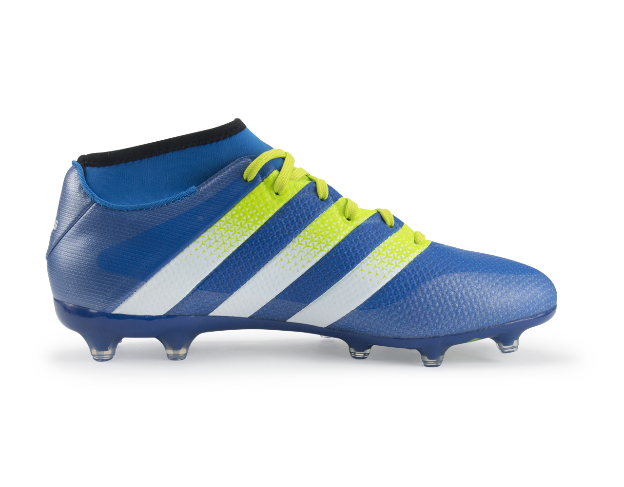 adidas Men's ACE 16.2 Primemesh FG/AG Blue/White/Solar Slime、mySite、noshort