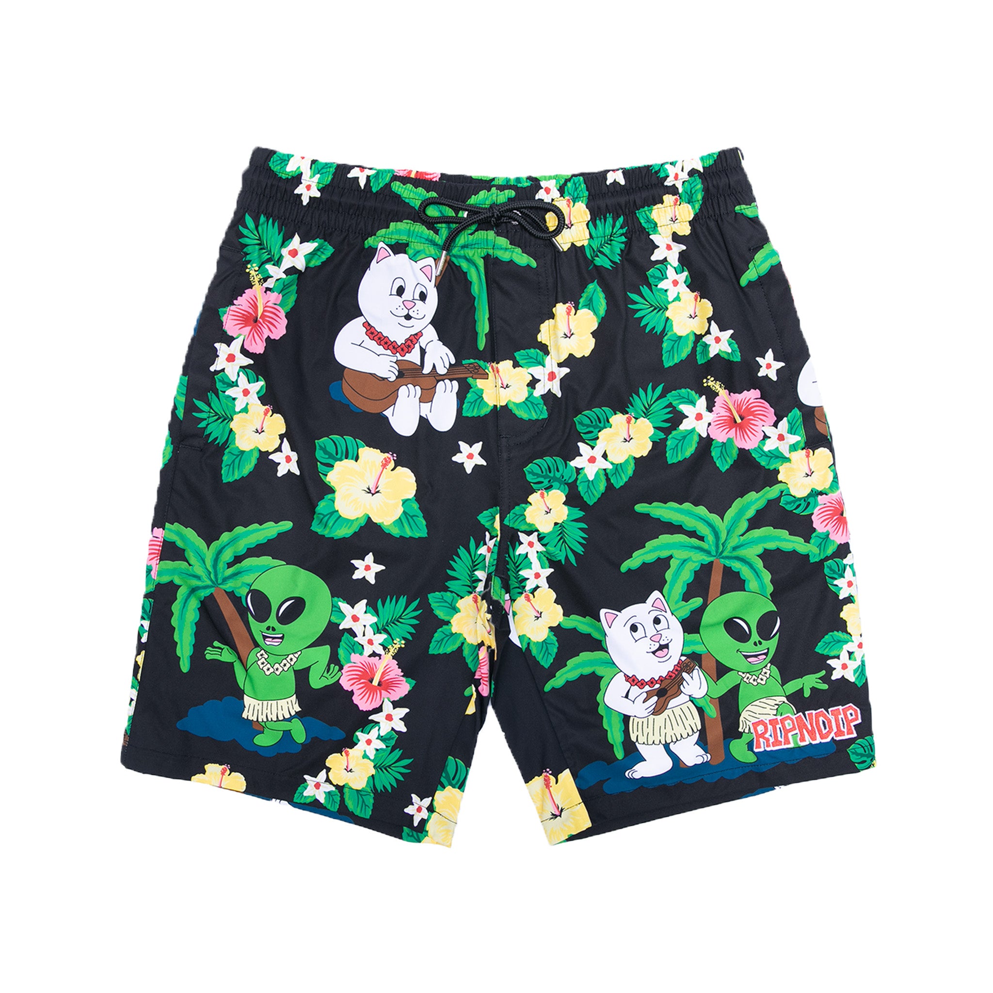  Aloha Nerm Swim Shorts (Black)、mySite、merchandisen