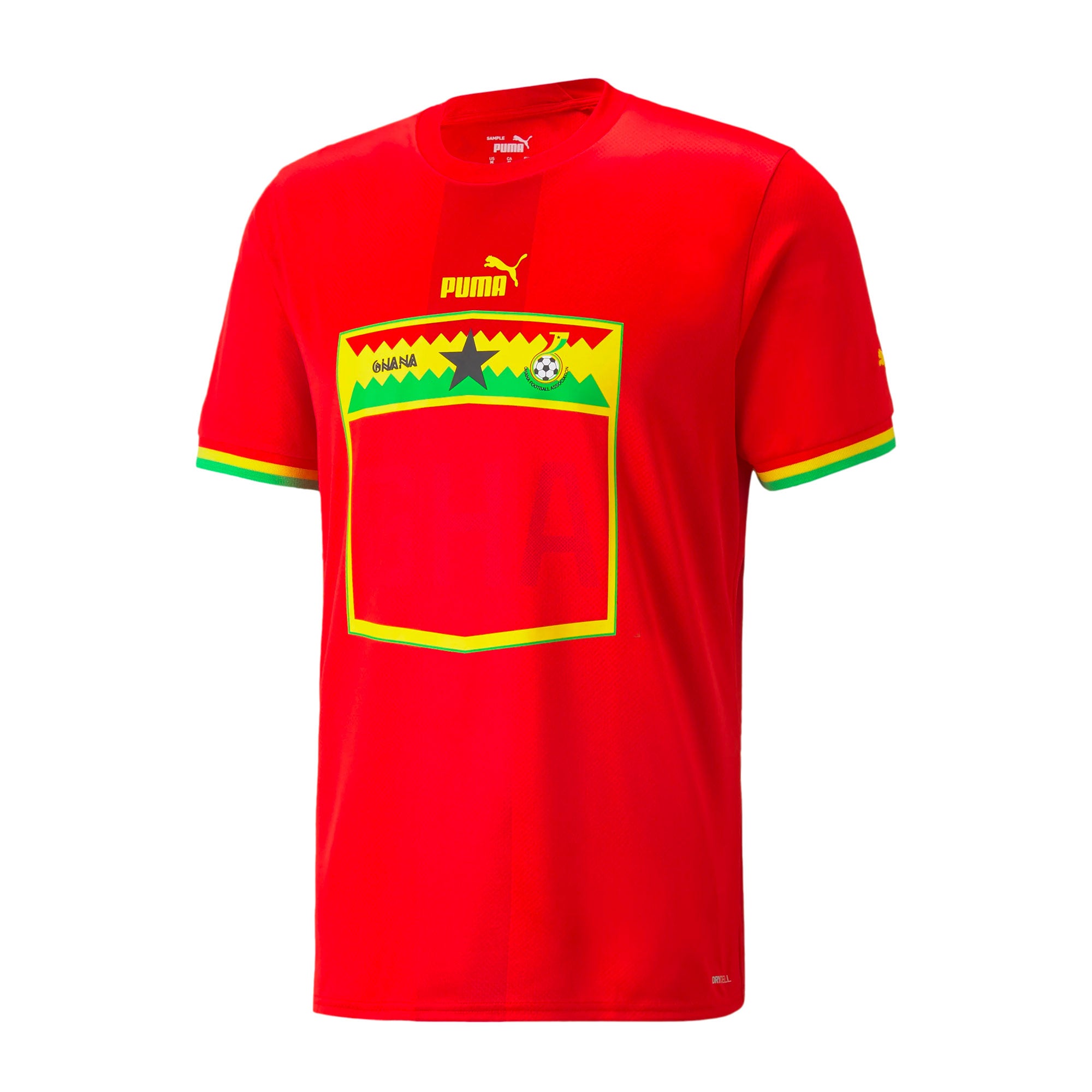 PUMA Men's Ghana 2022/23 Away Jersey Puma Red/Dandelion、mySite、bottomscart