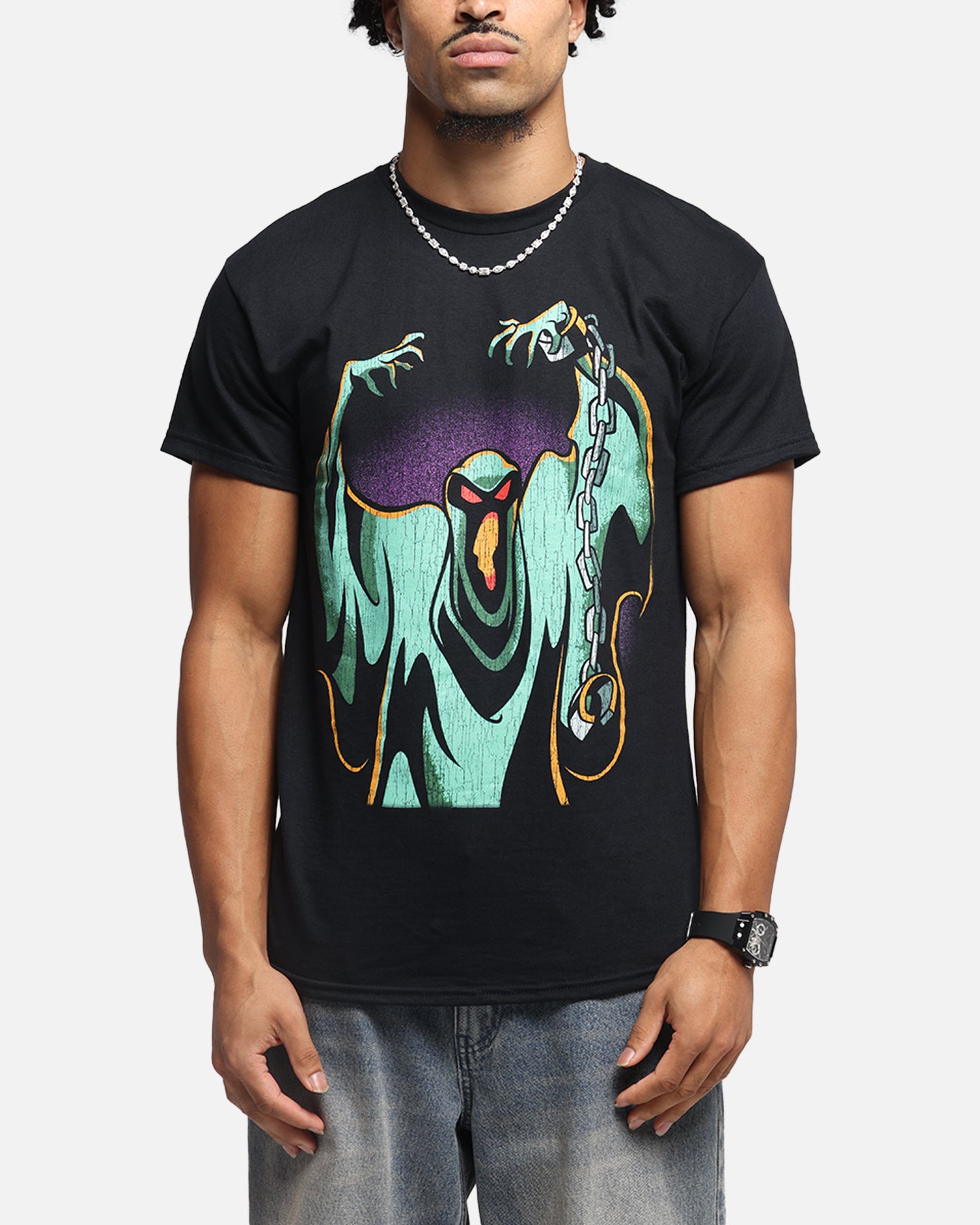 Goat Crew X Scooby-Doo Green Ghost Vintage T-Shirt Black、mySite、zt4zffjzw