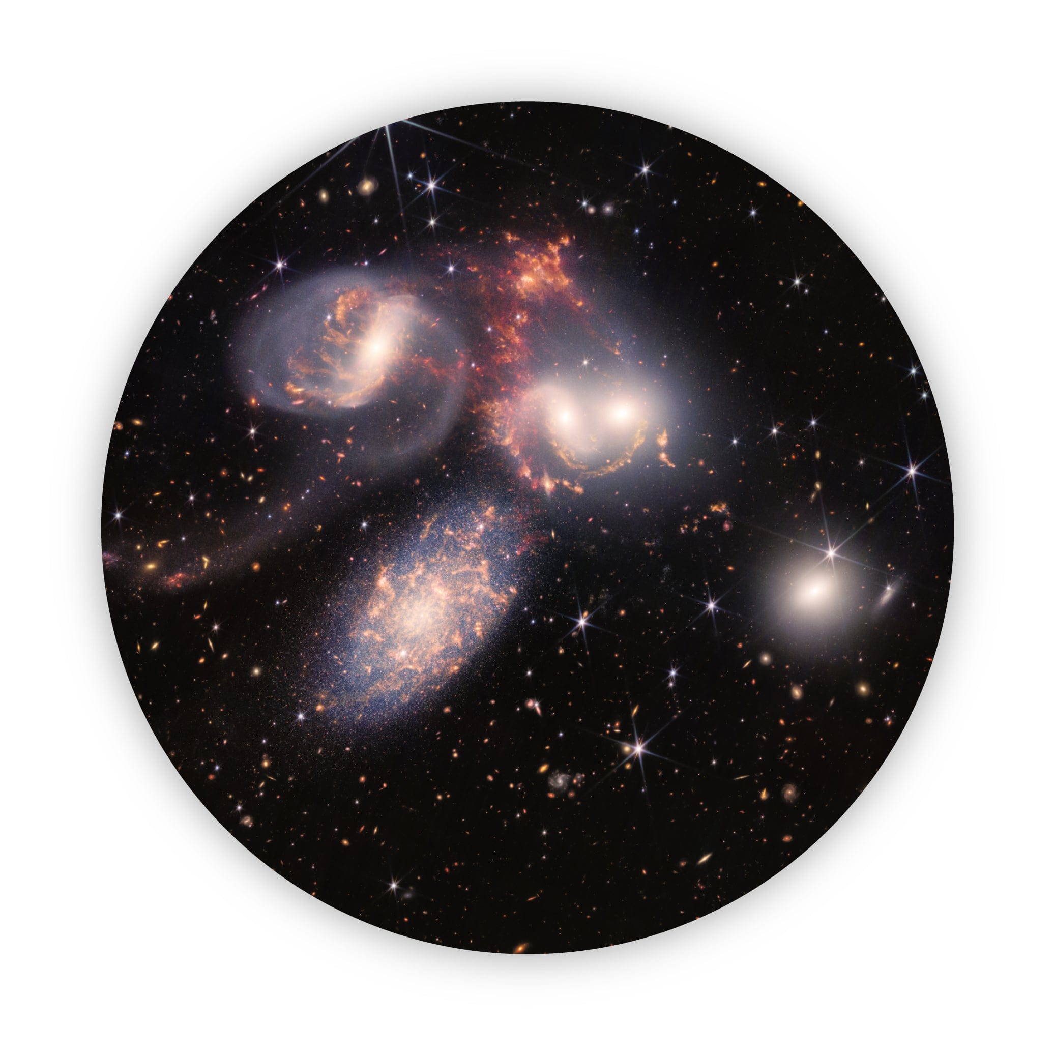  James Webb Stephan's Quintet NASA Space Circle Sticker、mySite、elrpsem3k