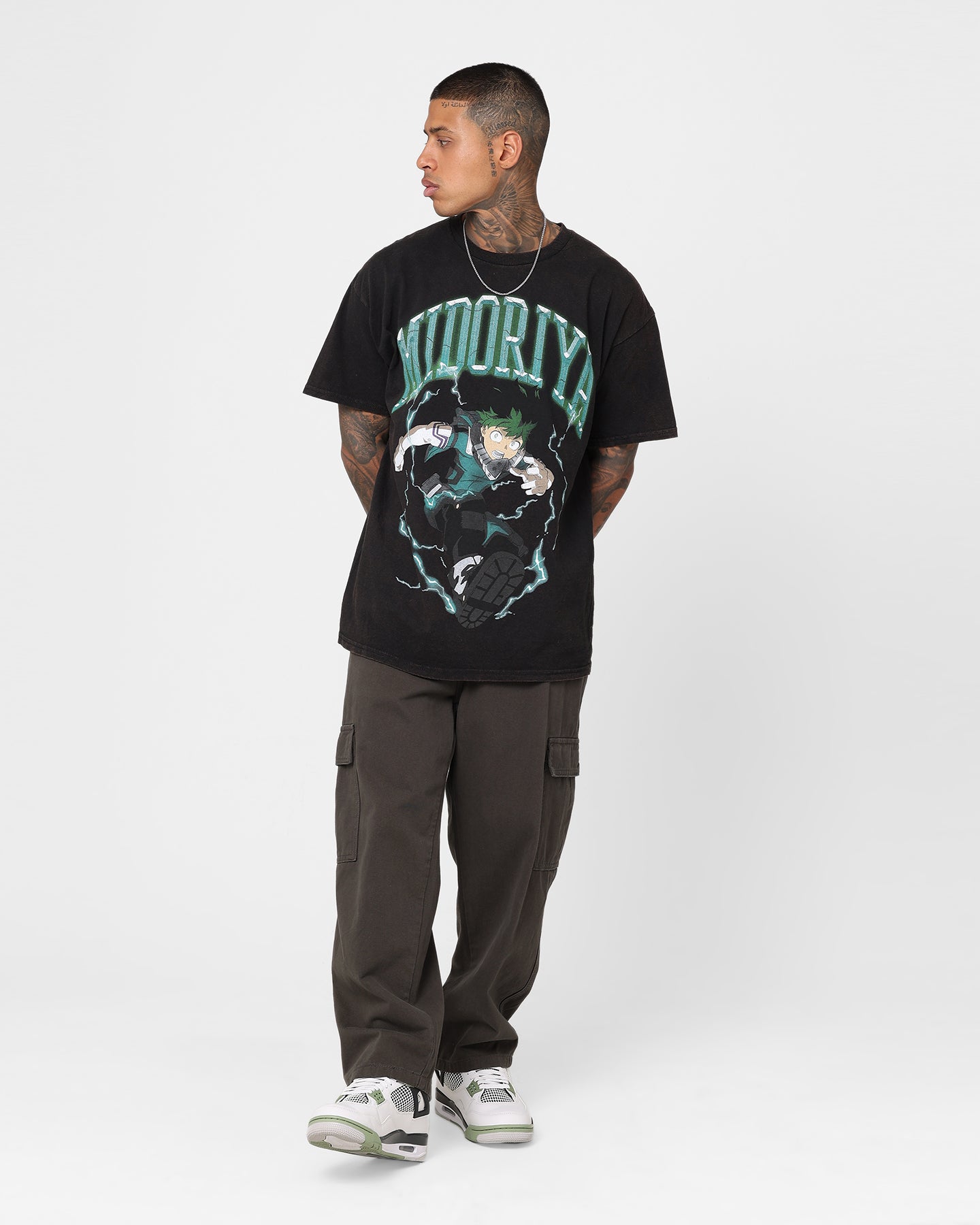 Goat Crew X My Hero Academia Midoriya Vintage T-Shirt Black Wash、mySite、zt4zffjzw