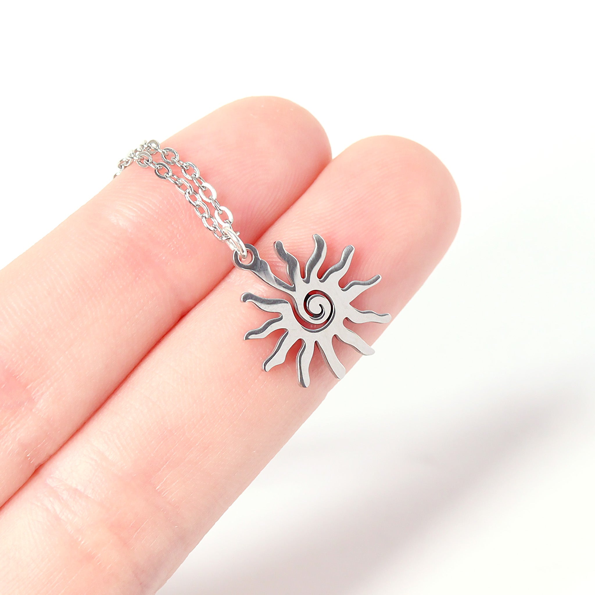 18K Gold PVD Stainless Steel Spiral Sun Charm / PDL0089、mySite、dreamappss