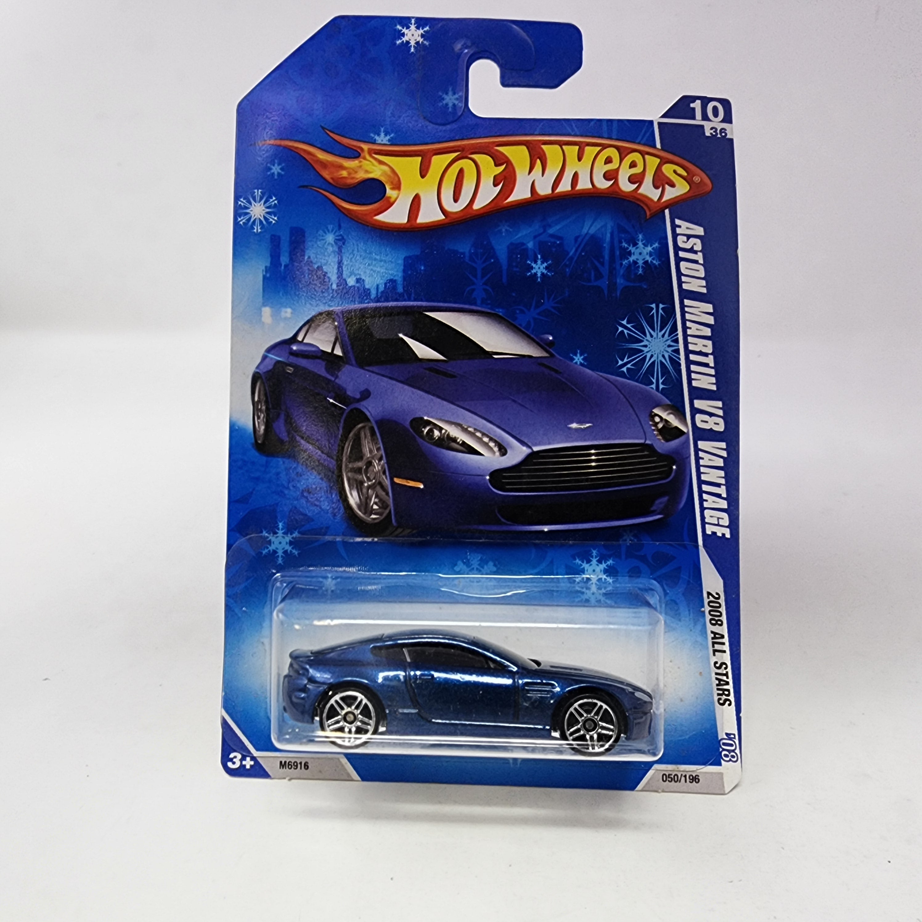 Aston Martin V8 Vantage #50 * Blue * Hot Wheels 2008 * Target Snow Card、mySite、hgirdovlk