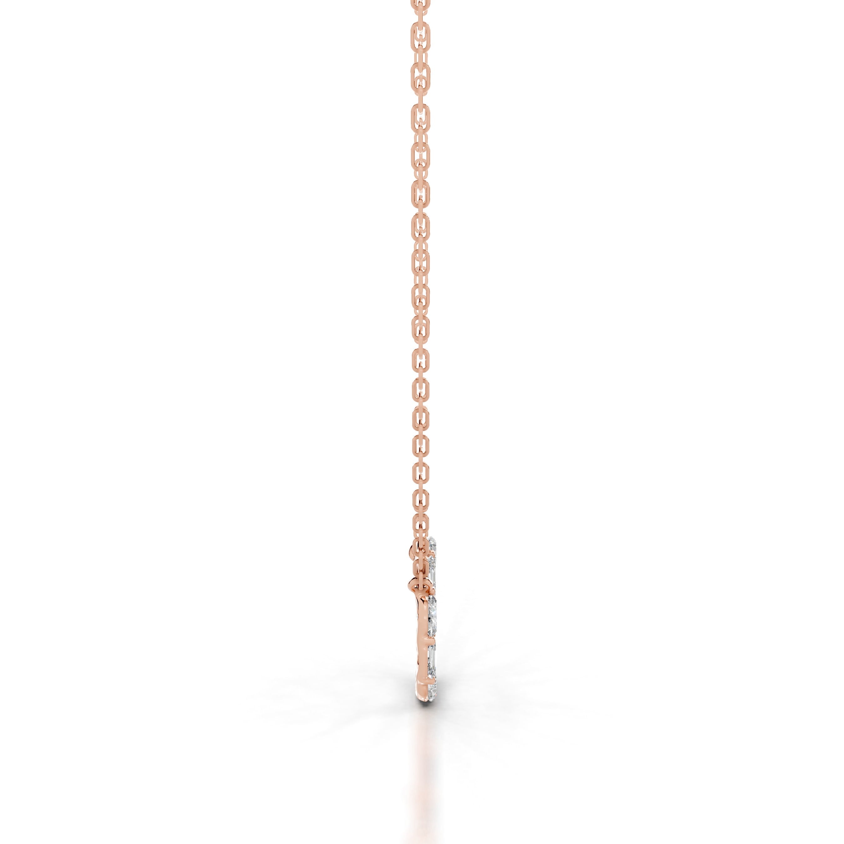 Lottie Diamond Hoop Pendant - 14K Rose Gold、mySite、hinf8tx79