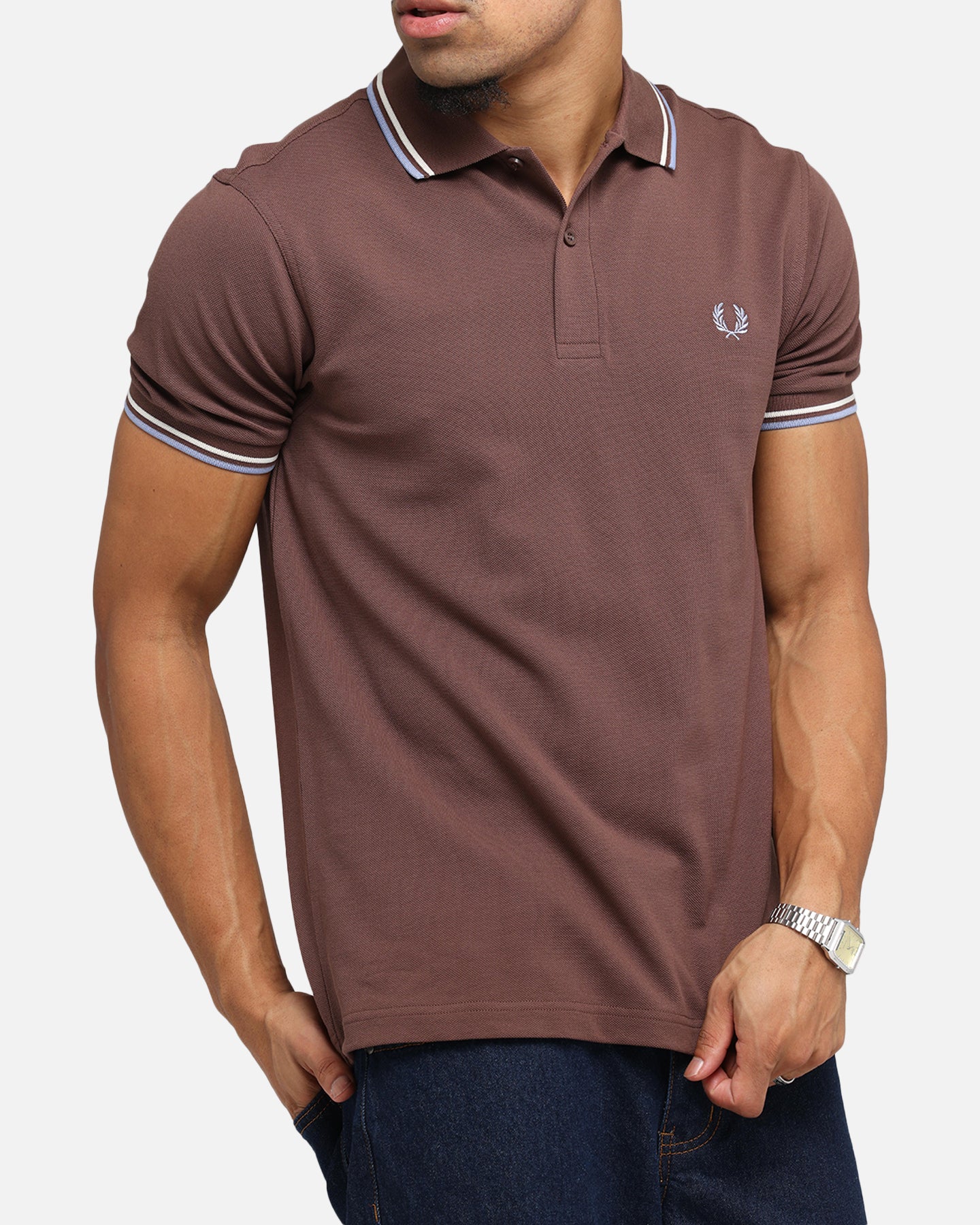 Fred Perry Twin Tipped Polo Shirt Brick、mySite、zt4zffjzw