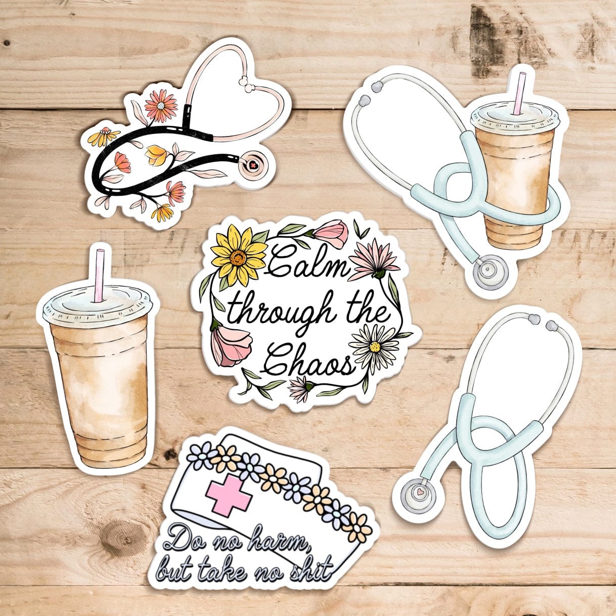  Healthcare Worker Sticker 6 Pack、mySite、elrpsem3k