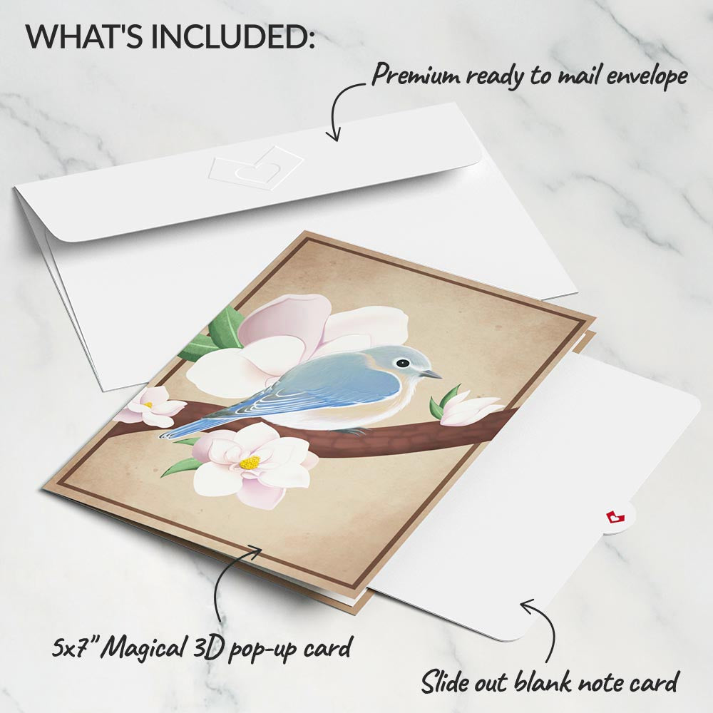 Pink Magnolia Tree Pop-Up Card、mySite、solidvoid