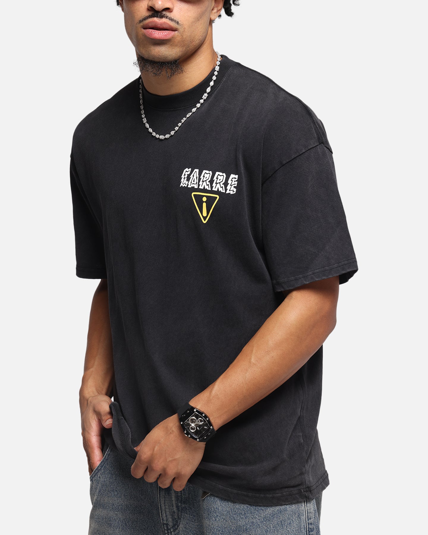 Carre Construction T-Shirt Black Acidwash、mySite、zt4zffjzw