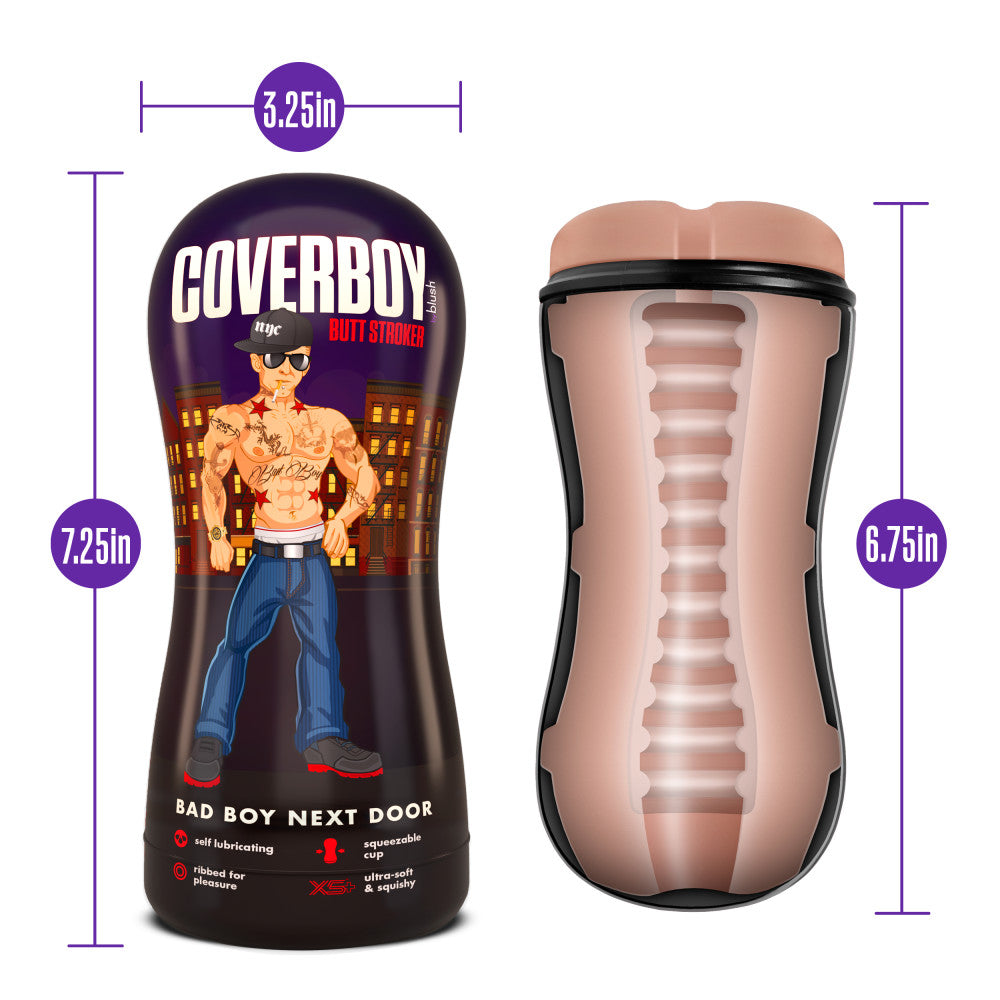 Coverboy™ By Blush® | Bad Boy Next Door Self Lubricating Realistic Beige Masturbator / Stroker、mySite、bottomscart