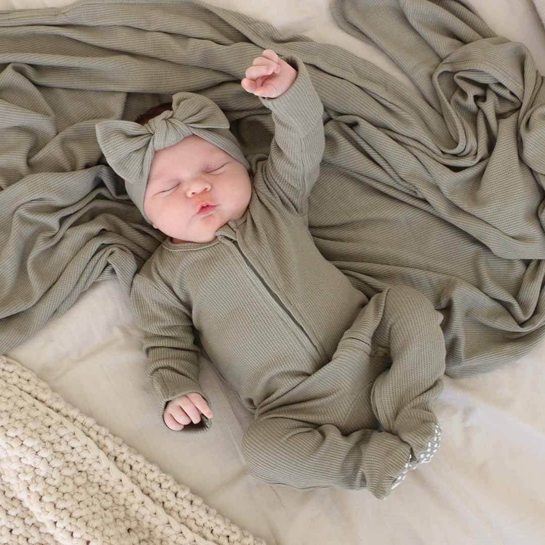  Eucalyptus Bamboo Waffle Zipper Footie、mySite、layawaytickets