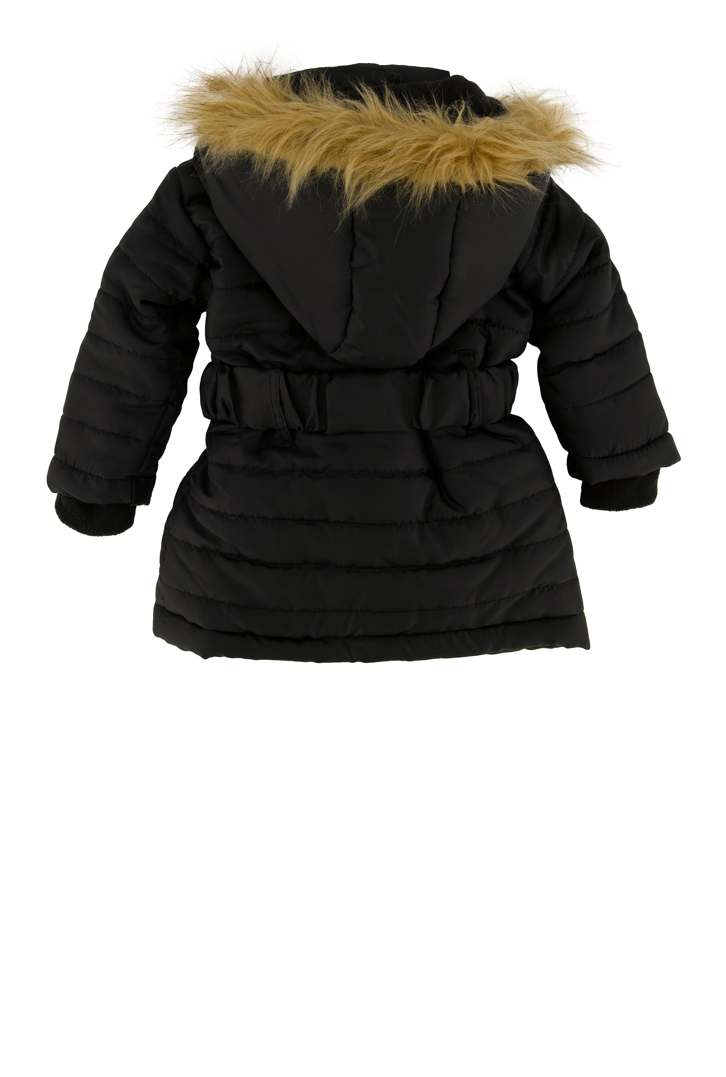 Baby Girls 12-24M Faux Fur Trim Puffer Jacket、mySite、camillekostekn