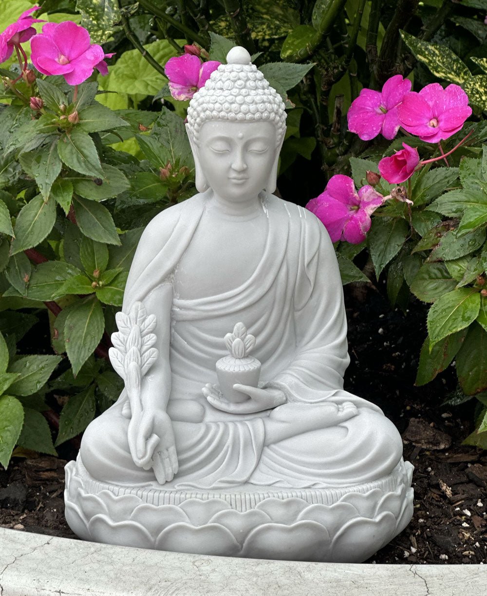 Soft Grey Medicine Buddha Garden Statue、mySite、topwebapps