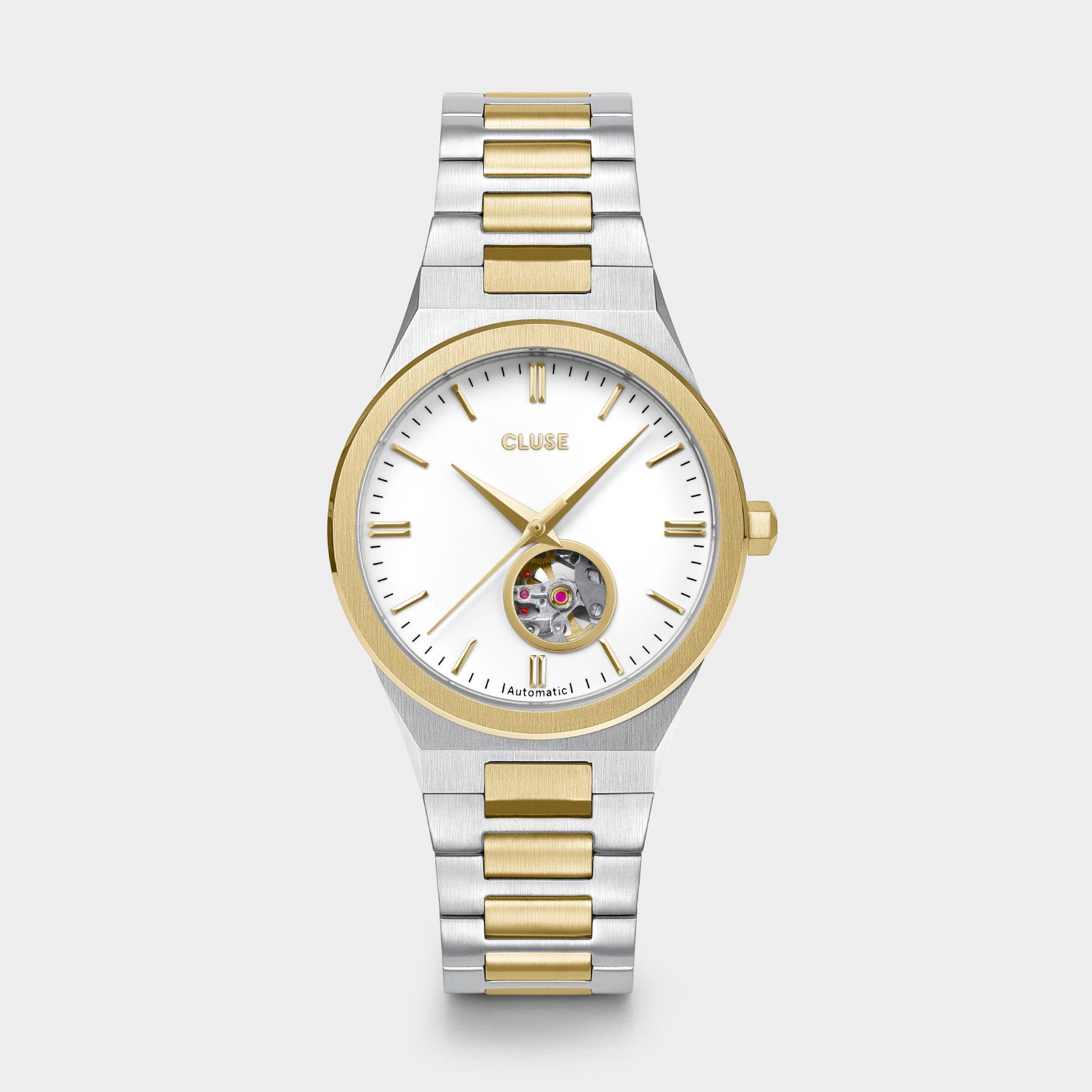  Vigoureux Automatic Watch Steel, White, Two-Tone