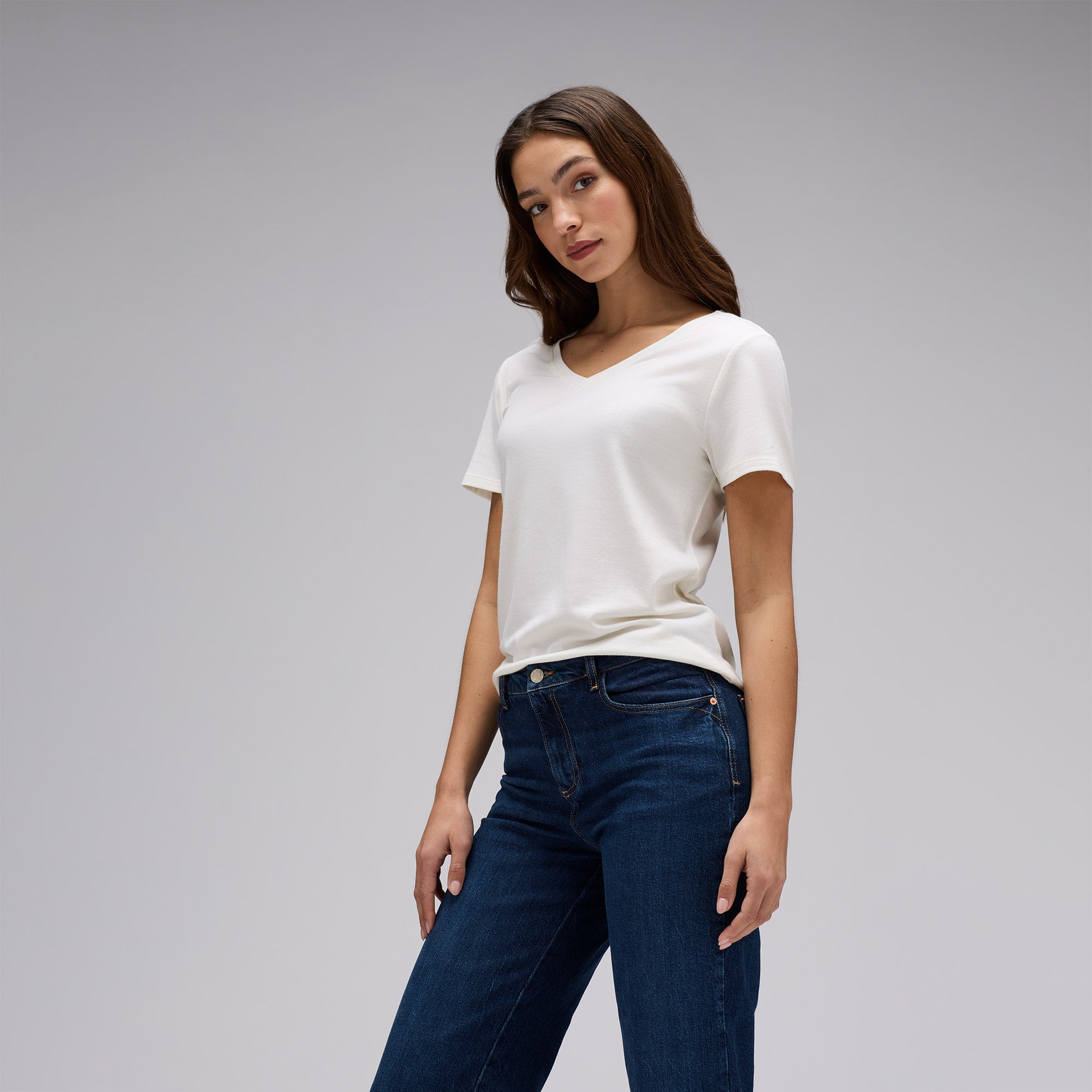 Women's Merino V-Neck T-Shirt、mySite、noshort