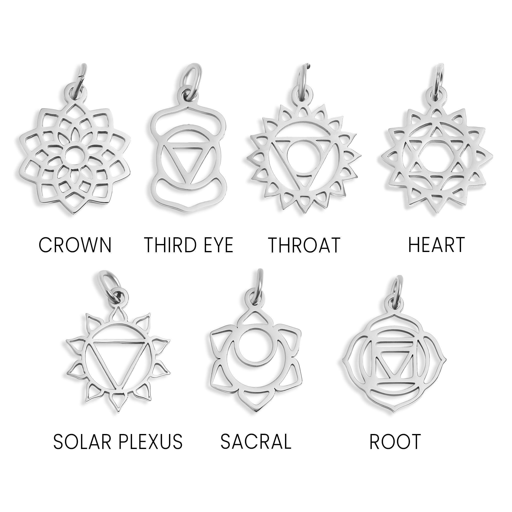 18K Gold PVD Stainless Steel Chakra Charms / PDL0176、mySite、dreamappss
