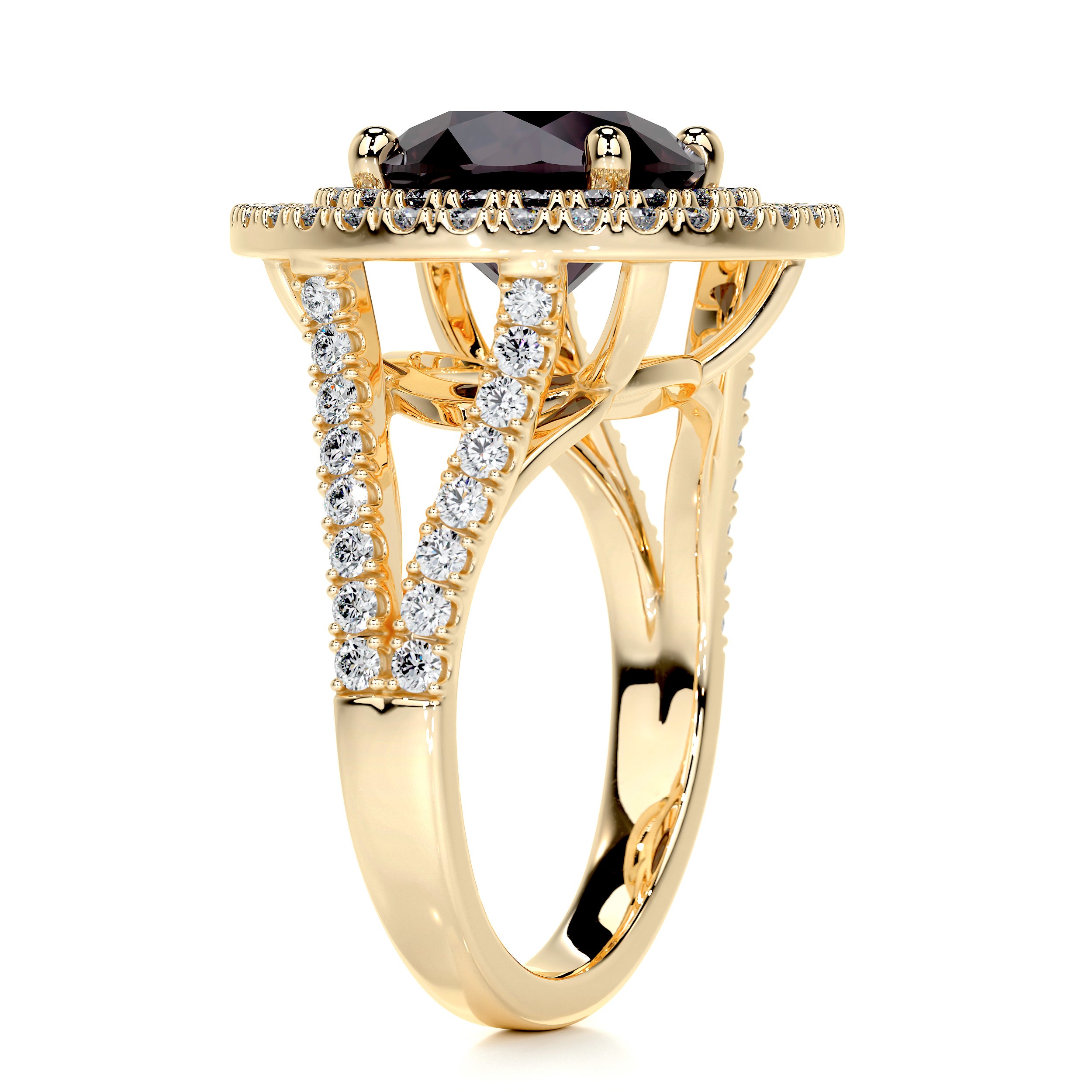 Naomi Gemstone & Diamonds Ring (5 Carat) -18K Yellow Gold、mySite、hinf8tx79