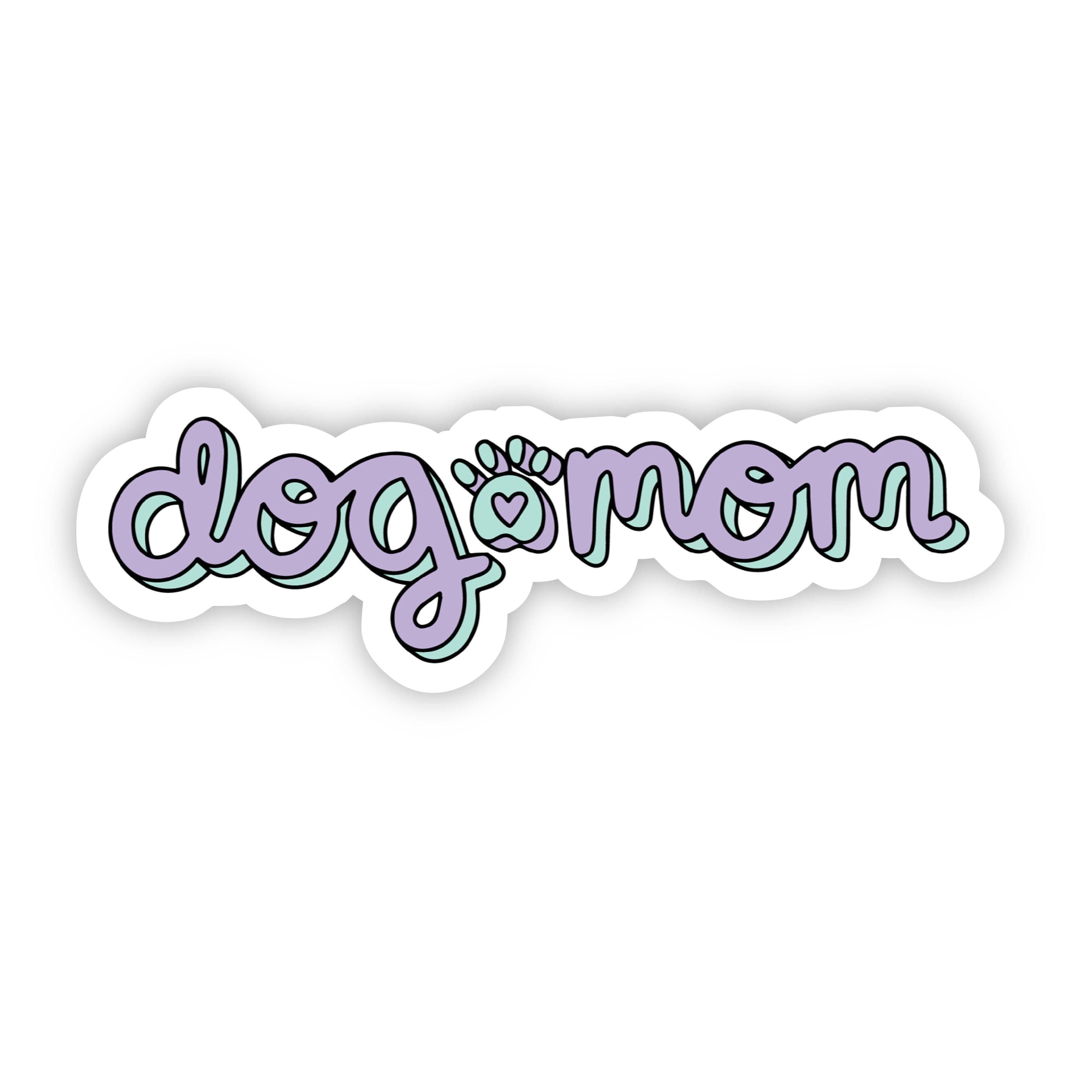  Dog Mom Purple Lettering Sticker、mySite、elrpsem3k