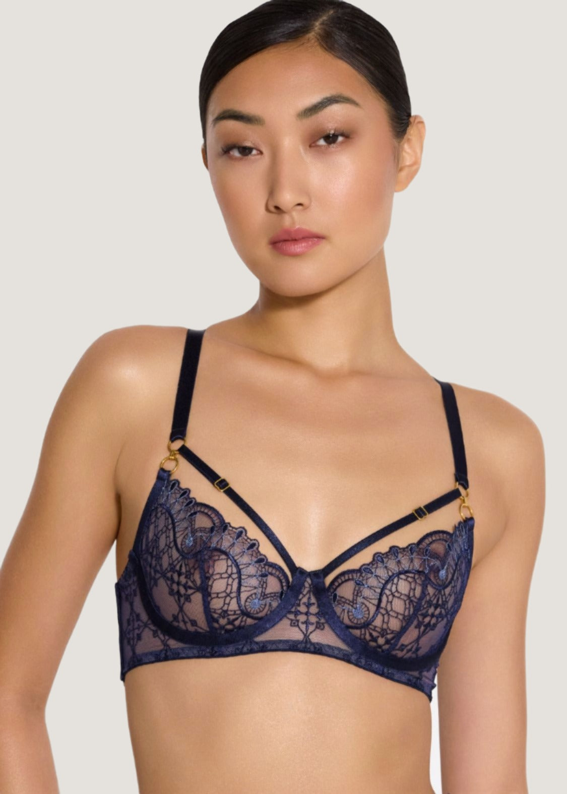  Mari Balconette Wire Bra (Navy Blue)、mySite、justintrudeaud