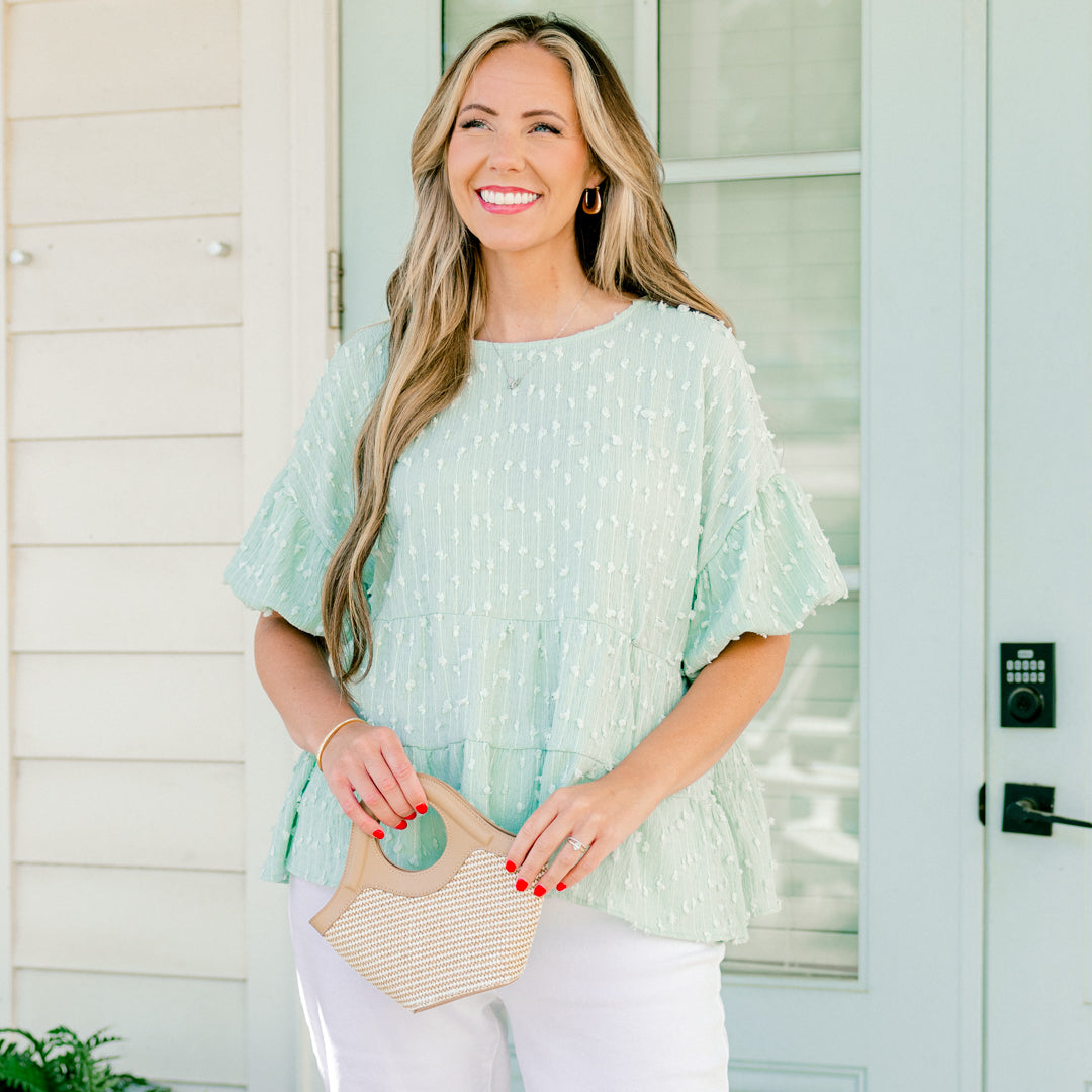  A Rosy Smile Top, Seafoam、mySite、justintrudeaud