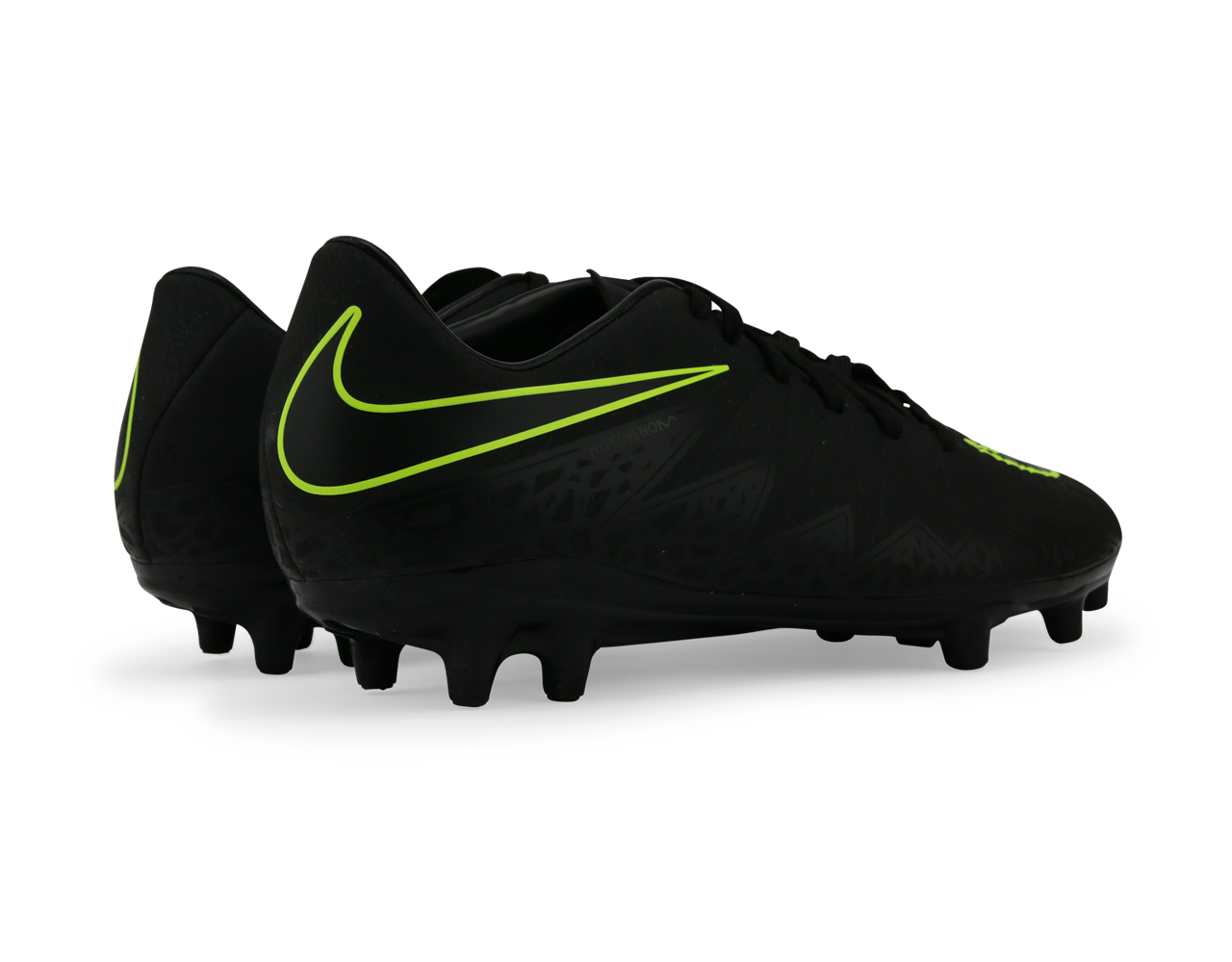 Nike Men's Hypervenom Phelon II FG Black/Black/Volt、mySite、noshort