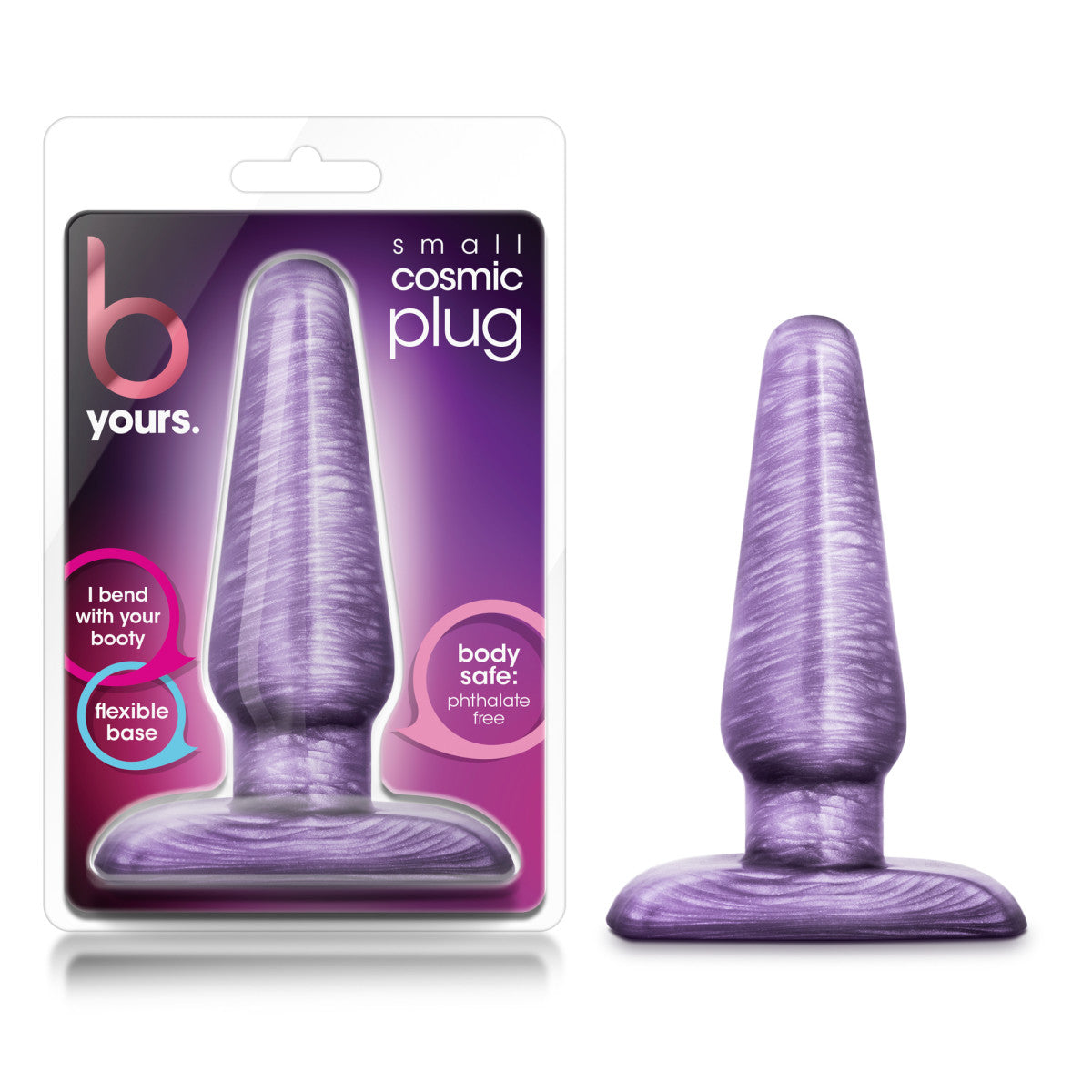 B Yours By Blush® | Cosmic Purple Swirl 4.25-Inch Anal Plug、mySite、bottomscart