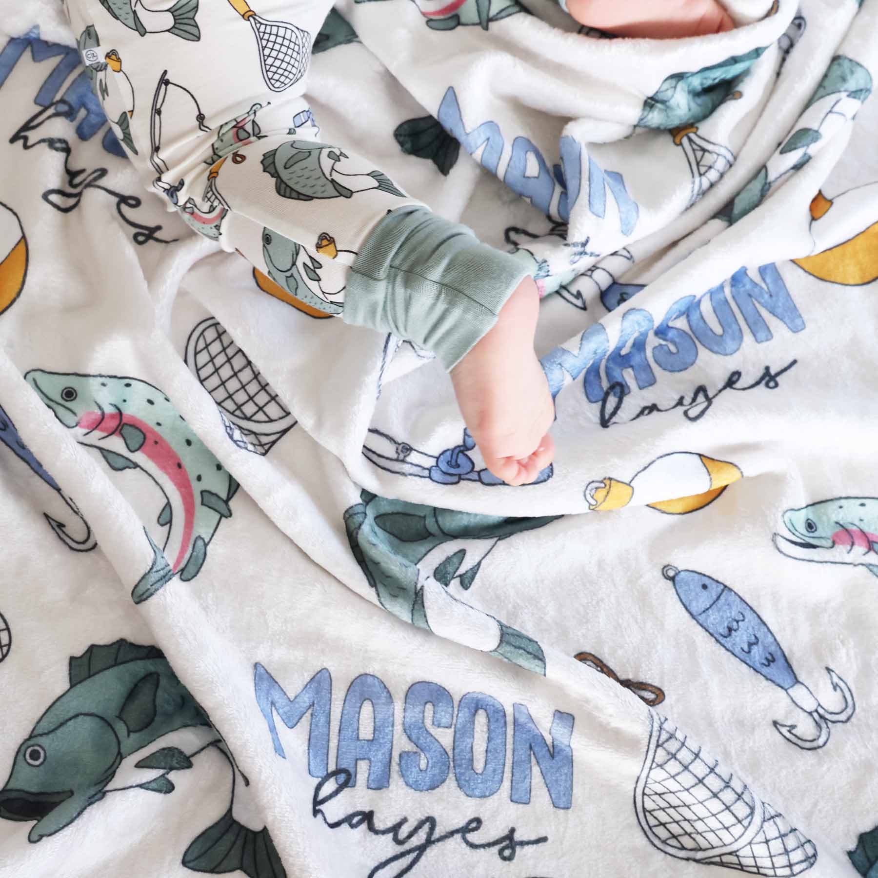  Catch of the Day Personalized Kids Blanket、mySite、layawaytickets
