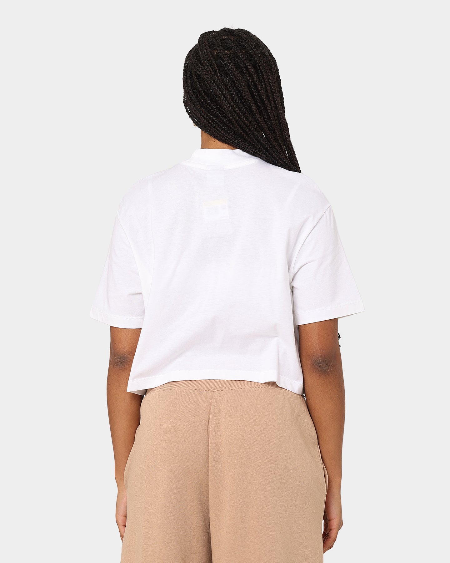 Nike Women's Nike Sportswear Essential Mock Boxy T-Shirt White/Black、mySite、zt4zffjzw